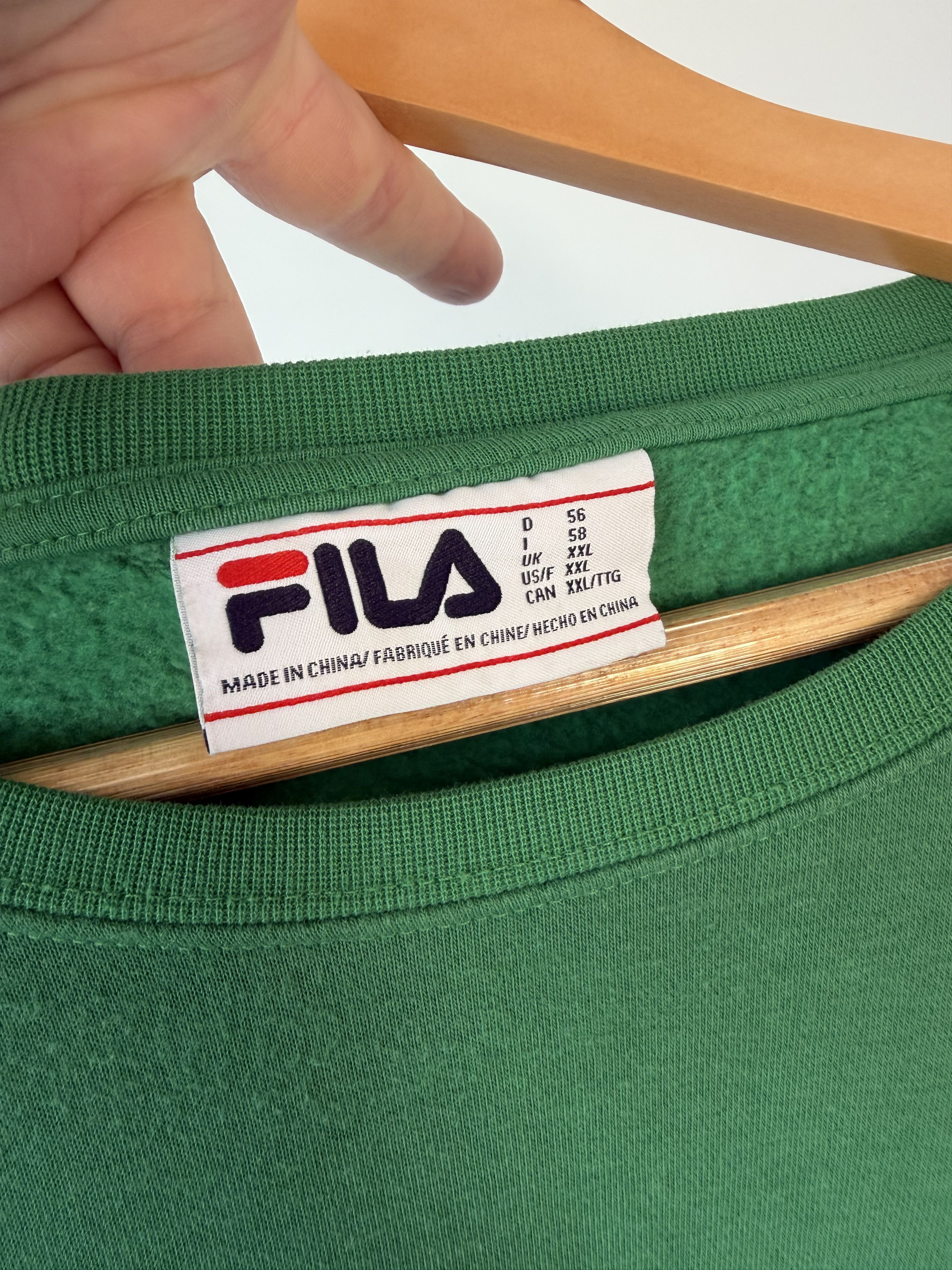 Fila Vintage FILA Embroidered Logo Crewneck Sweatshirt XXL Green Size US XXL / EU 58 / 5 - 2 Thumbnail