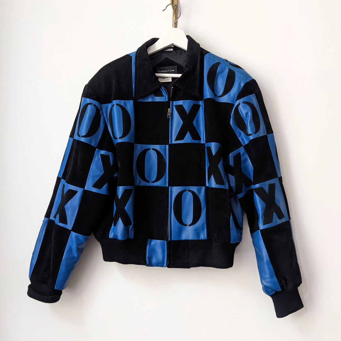 Vintage Vintage Tic Tac Toe Jacket XO Leather Zip Bomber Size US S / EU 44-46 / 1 - 2 Thumbnail