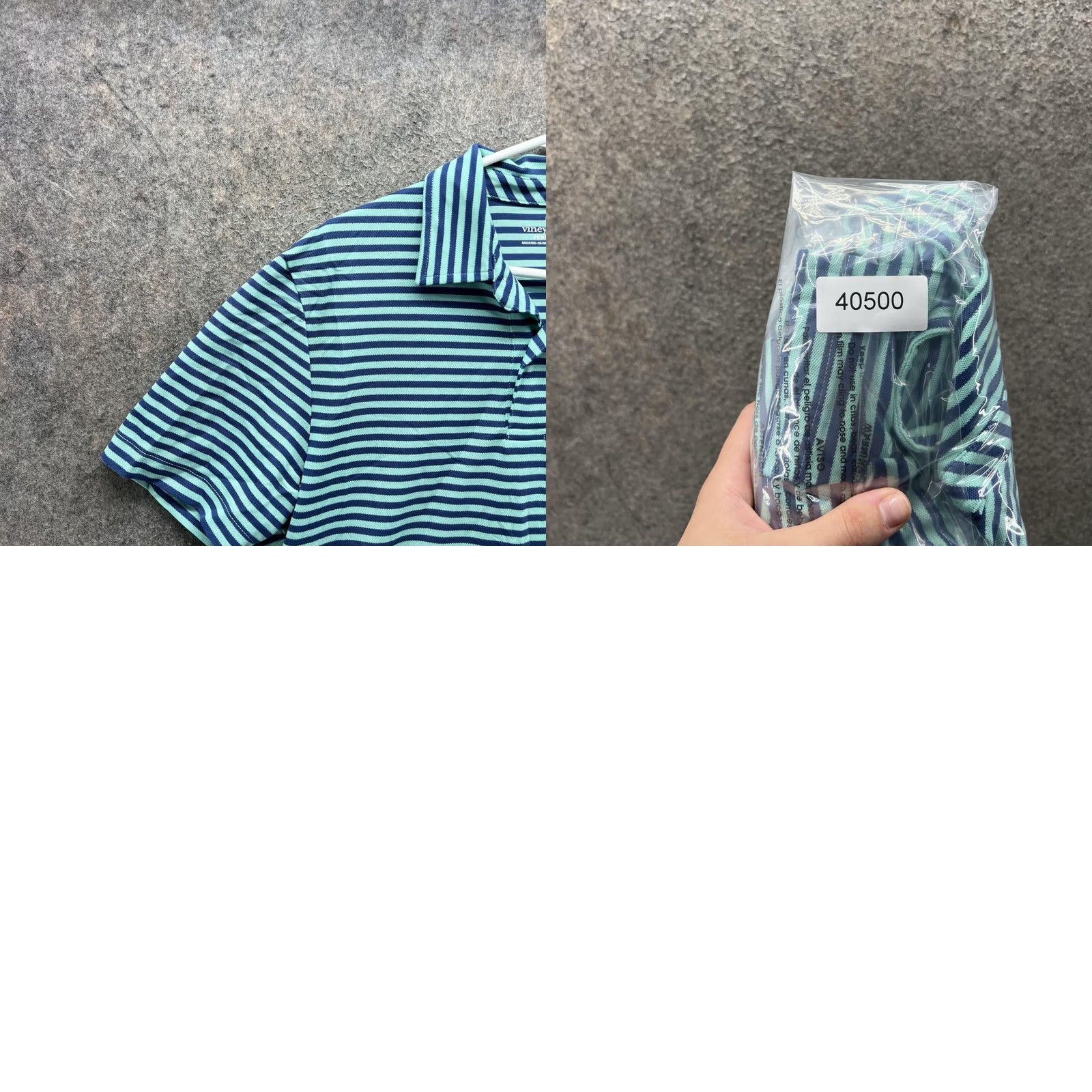 Vineyard Vines Vineyard Vines Polo Shirt Mens M Blue Stripe Performance Pocket Golf Casual Shirt Size US M / EU 48-50 / 2 - 8 Thumbnail