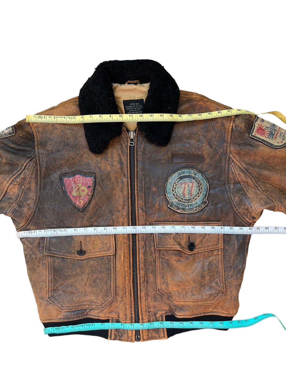 Avirex Archive 80s Avirex A-2 Distress Patina Leather Flight Jacket Size US S / EU 44-46 / 1 - 3 Thumbnail