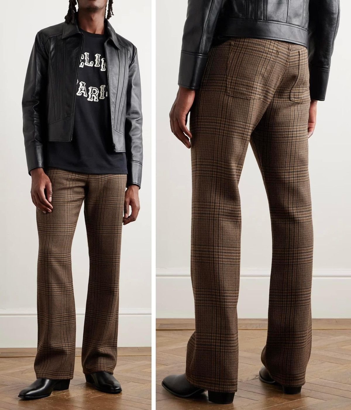 Celine × Hedi Slimane FW23 Prince of Wales Check Dylan Flare Denim sz31 Size US 30 / EU 46 - 13 Thumbnail