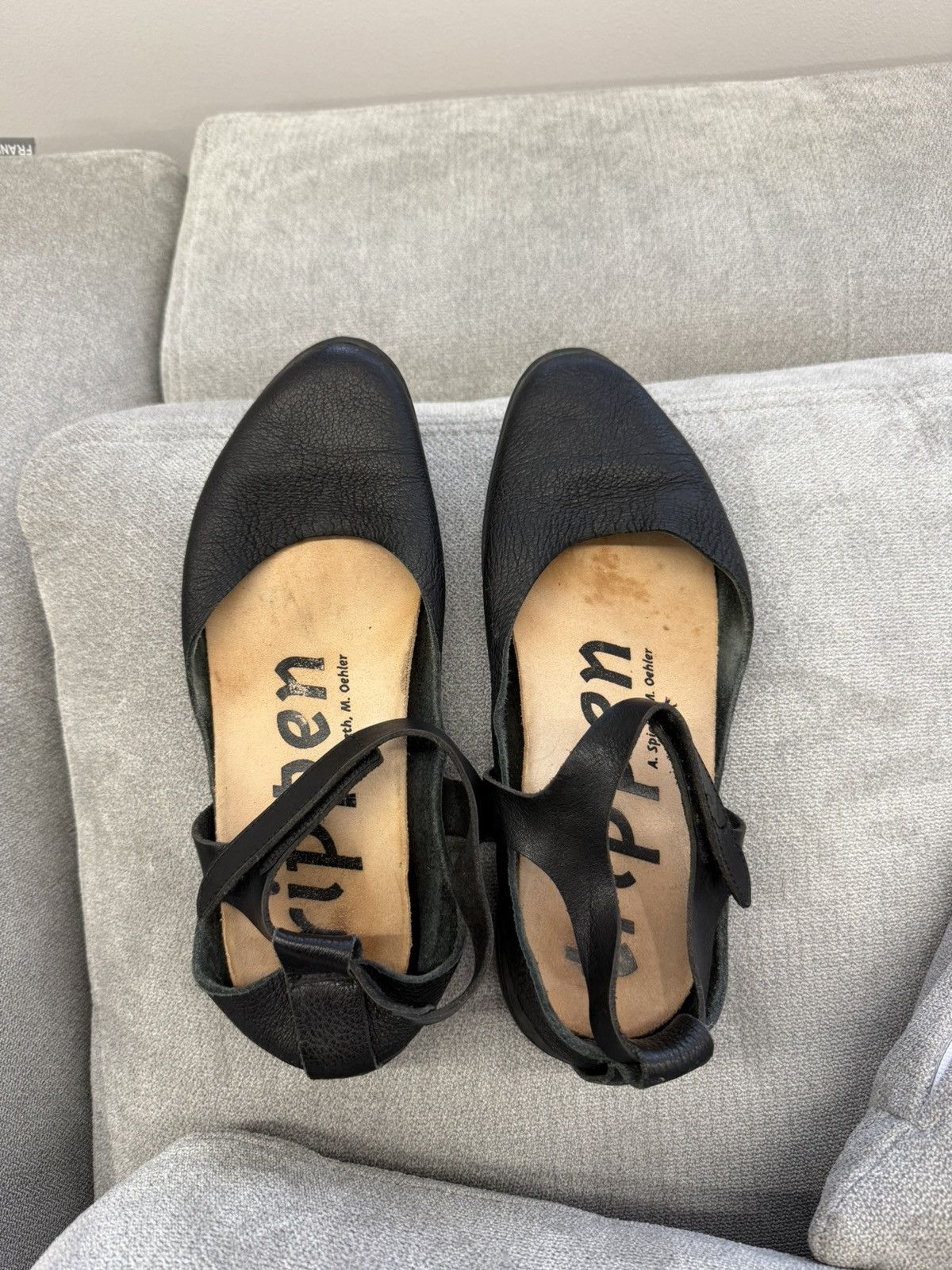 Trippen Rare Trippen Mary Jane Avant Garde Leather Flat Ballet Shoes Size US 10 / IT 40 - 5 Thumbnail