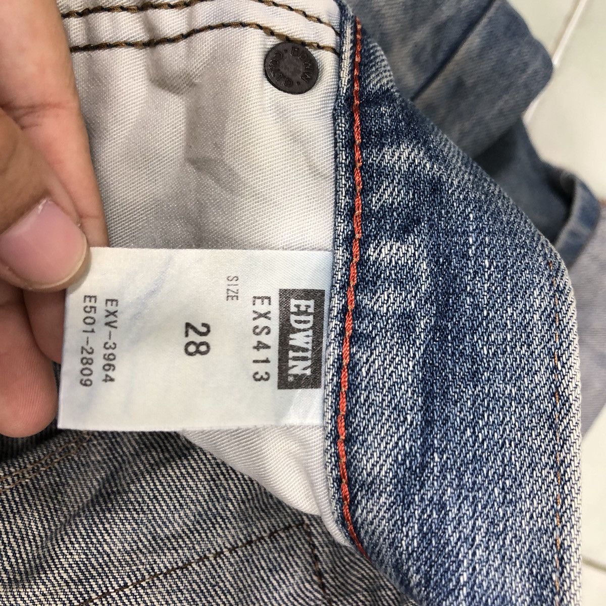 Japanese Brand 🔥90’s Vintage Edwin Denim Jeans Cowboys Design Size US 30 / EU 46 - 15 Thumbnail