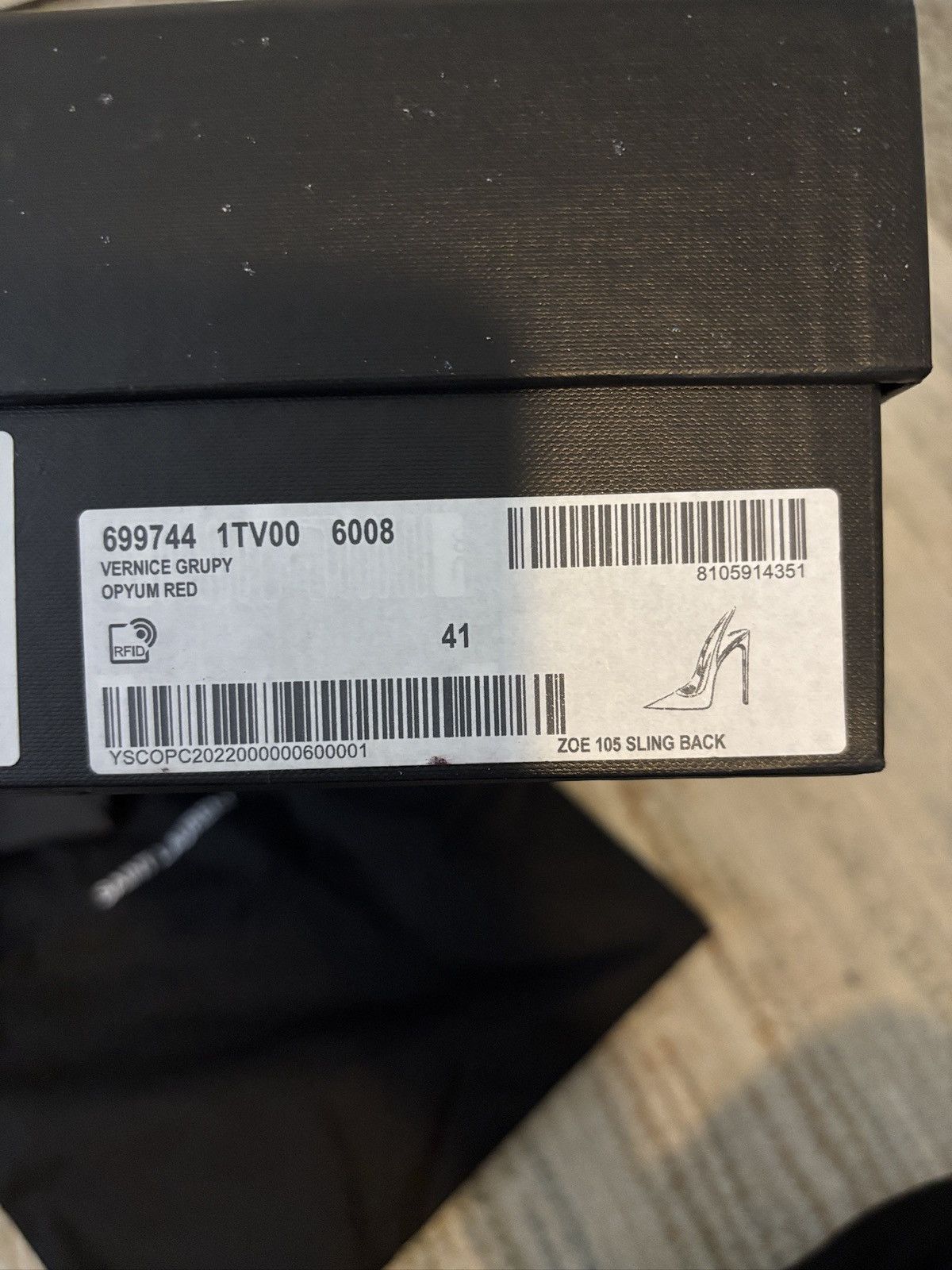 Saint Laurent Paris red ysl closed toe heels Size US 9 / IT 39 - 3 Thumbnail