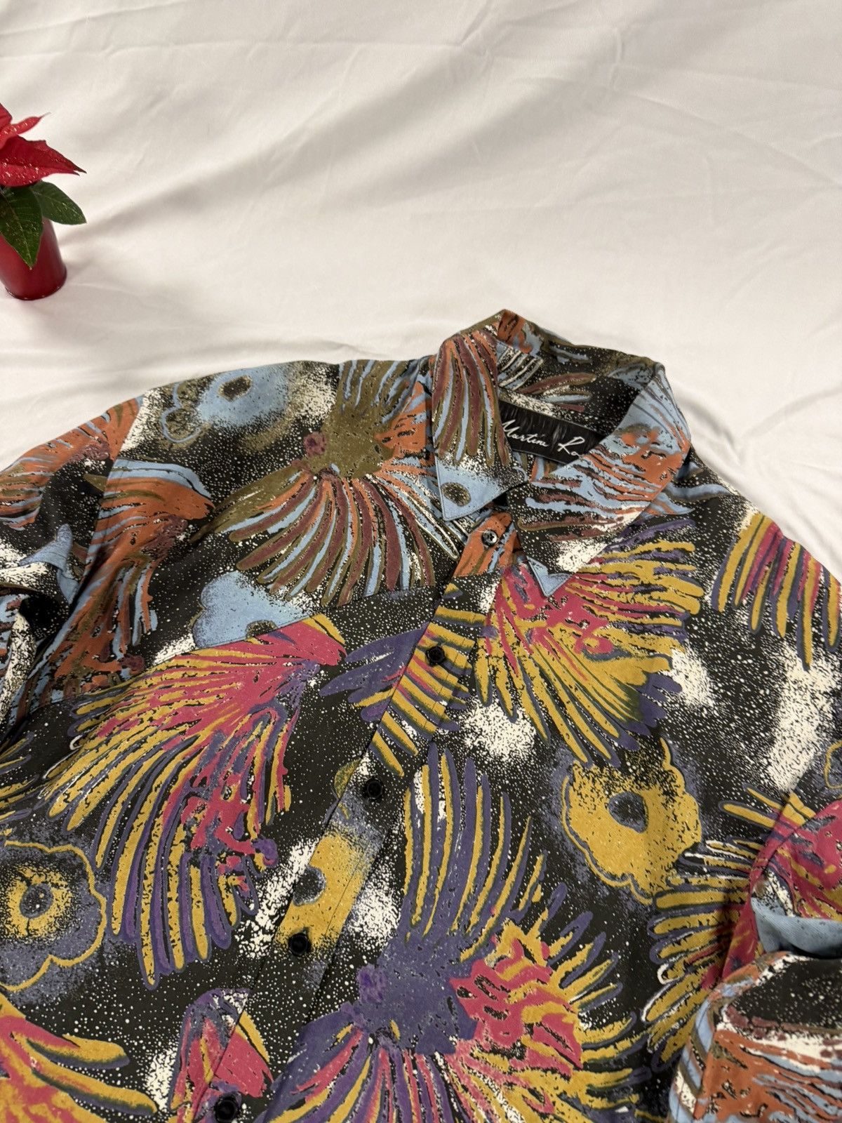 Martine Rose Martine Rose Be Seen SS19 Floral Long Sleeve Viscose Shirt L Size US L / EU 52-54 / 3 - 4 Thumbnail