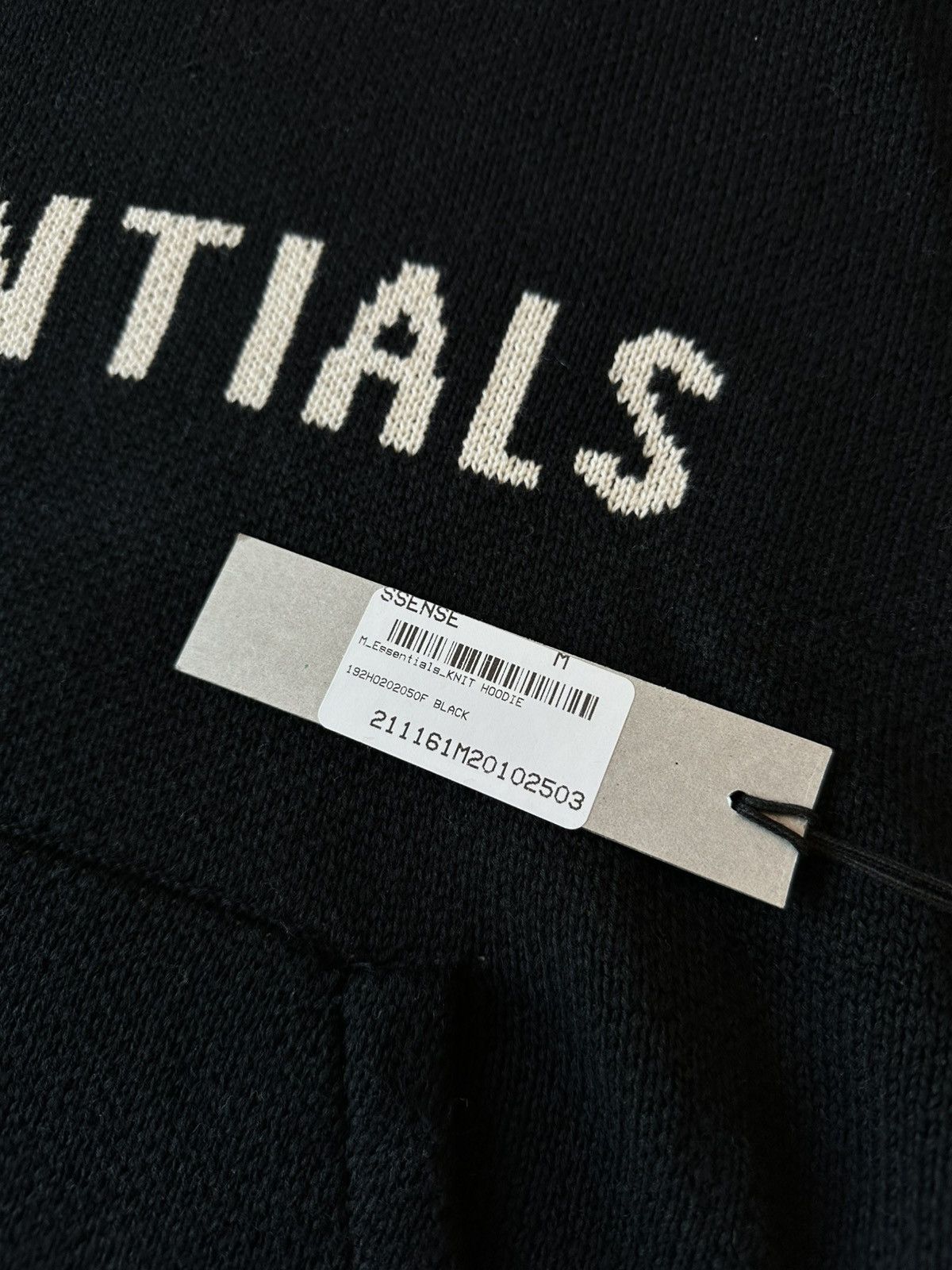 Essentials × Fear of God FOG Essentials knit pullover hoodie black Size US M / EU 48-50 / 2 - 3 Thumbnail