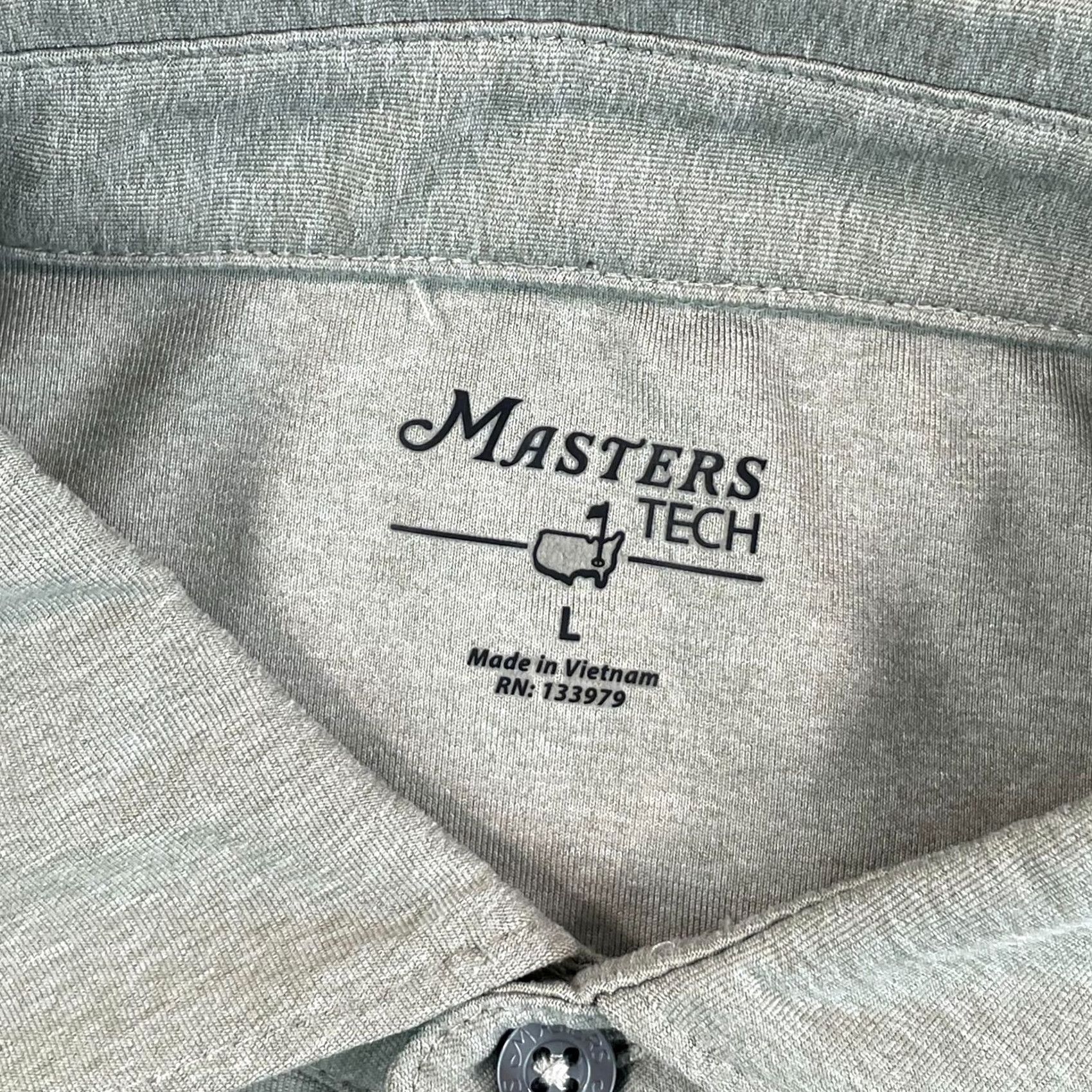 Vintage Masters Tech Augusta National Golf Club Polo Shirt Men Large Grey Performance Polo Size US L / EU 52-54 / 3 - 2 Thumbnail