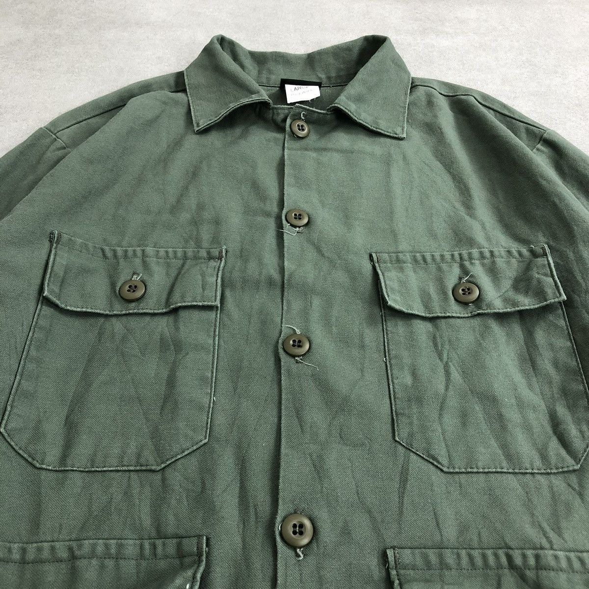 Stan Ray Vintage Stan Ray Military Olive Green Jungle Fatigue Jacket Size US L / EU 52-54 / 3 - 3 Thumbnail