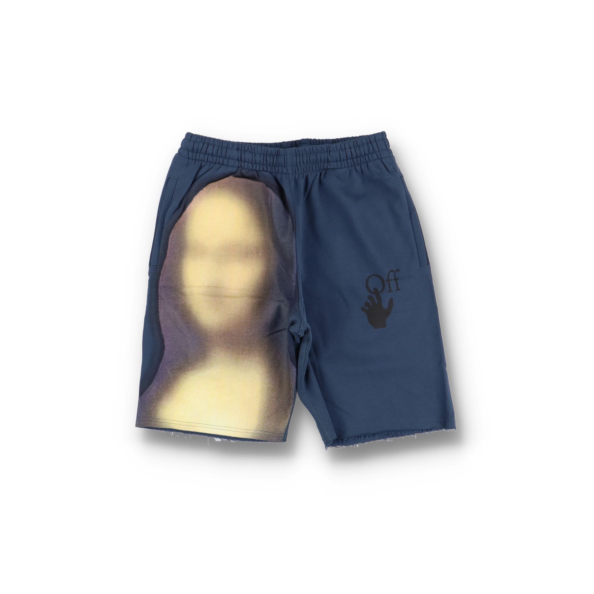 Off-White Blue Blurred Mona Lisa Arrows Sweatshorts Size US 32 / EU 48 - 1 Thumbnail