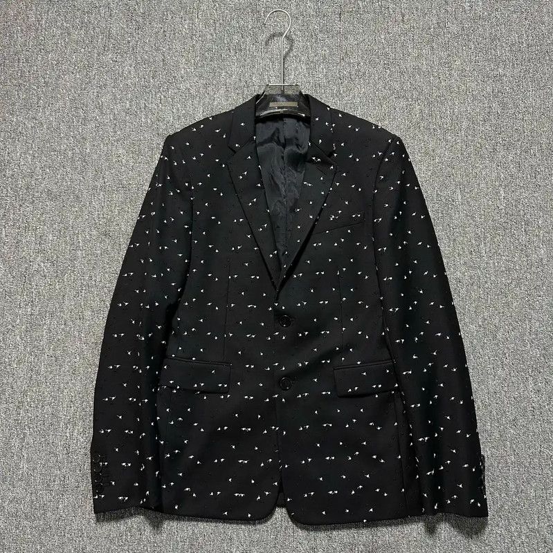 Dior Dior Black Embroidered Wool Long Sleeve Coat 0089 Size US S / EU 44-46 / 1 - 1 Thumbnail