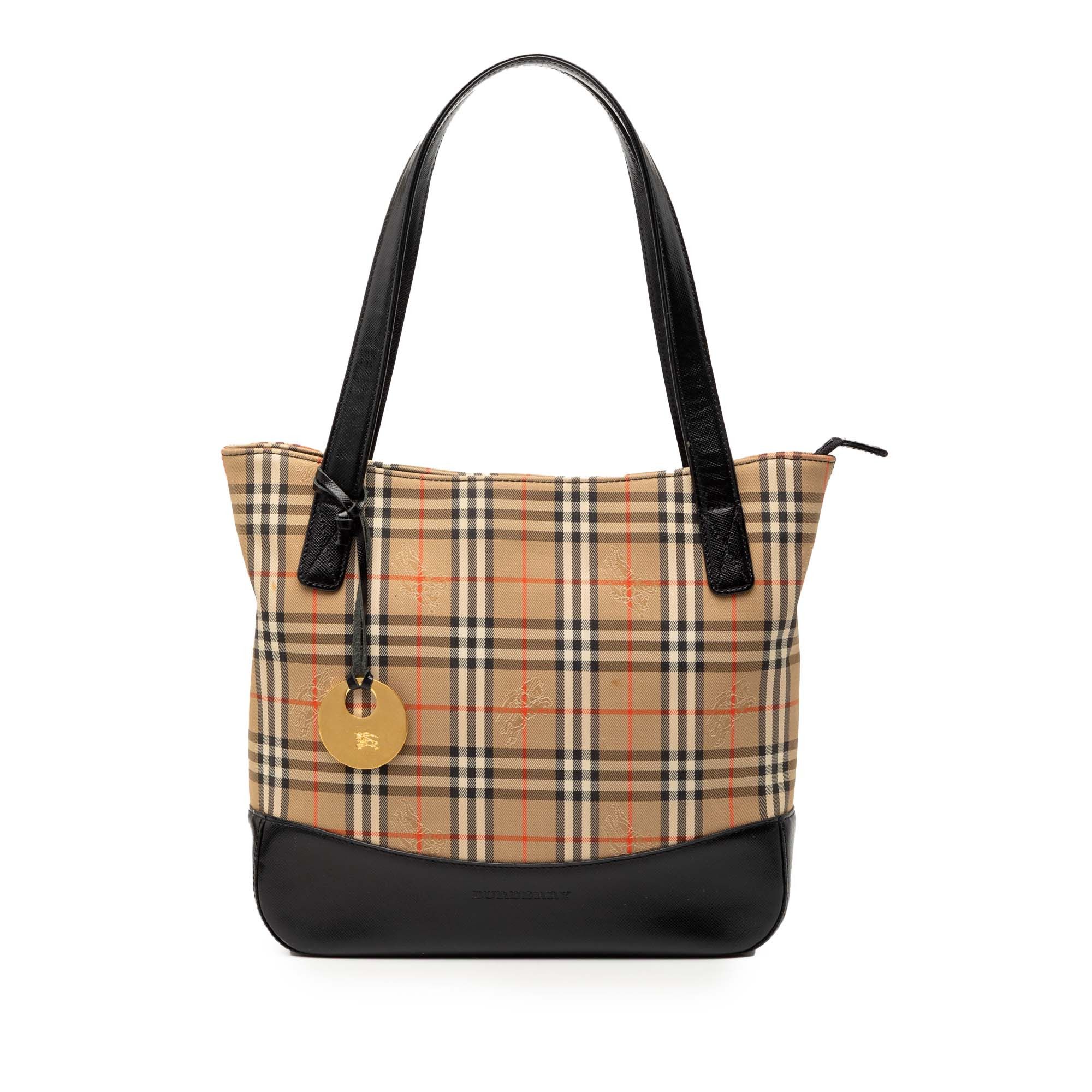 Burberry Burberry Haymarket Check Canvas Tote Size ONE SIZE - 1 Thumbnail