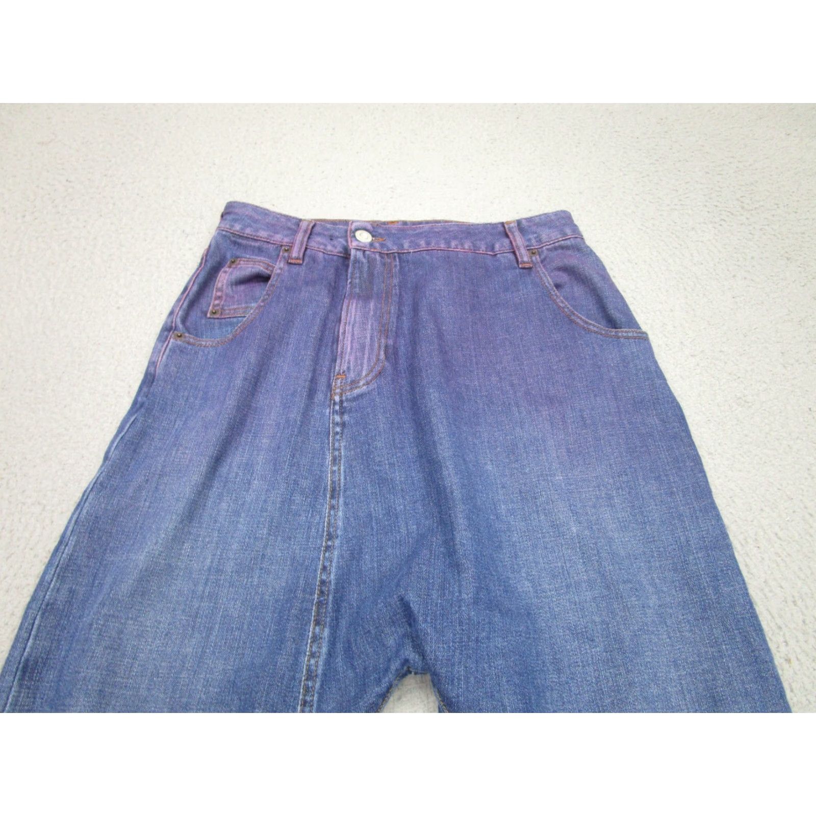 Vintage ISKO Womens Blue High Rise Drop Crotch Jeans Ankle Style Regular Fit Size 30 Size 30" / US 8 / IT 44 - 2 Thumbnail