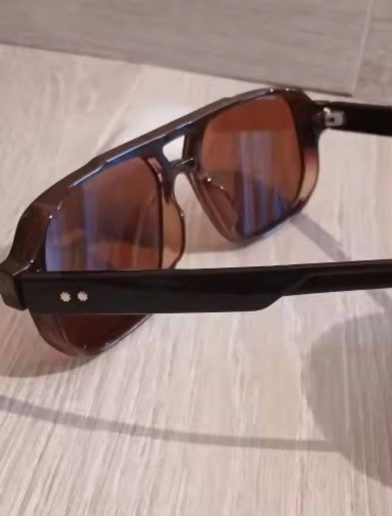 Electric Visual Retro Style Double Bridges Square Sunglasses Size ONE SIZE - 4 Thumbnail