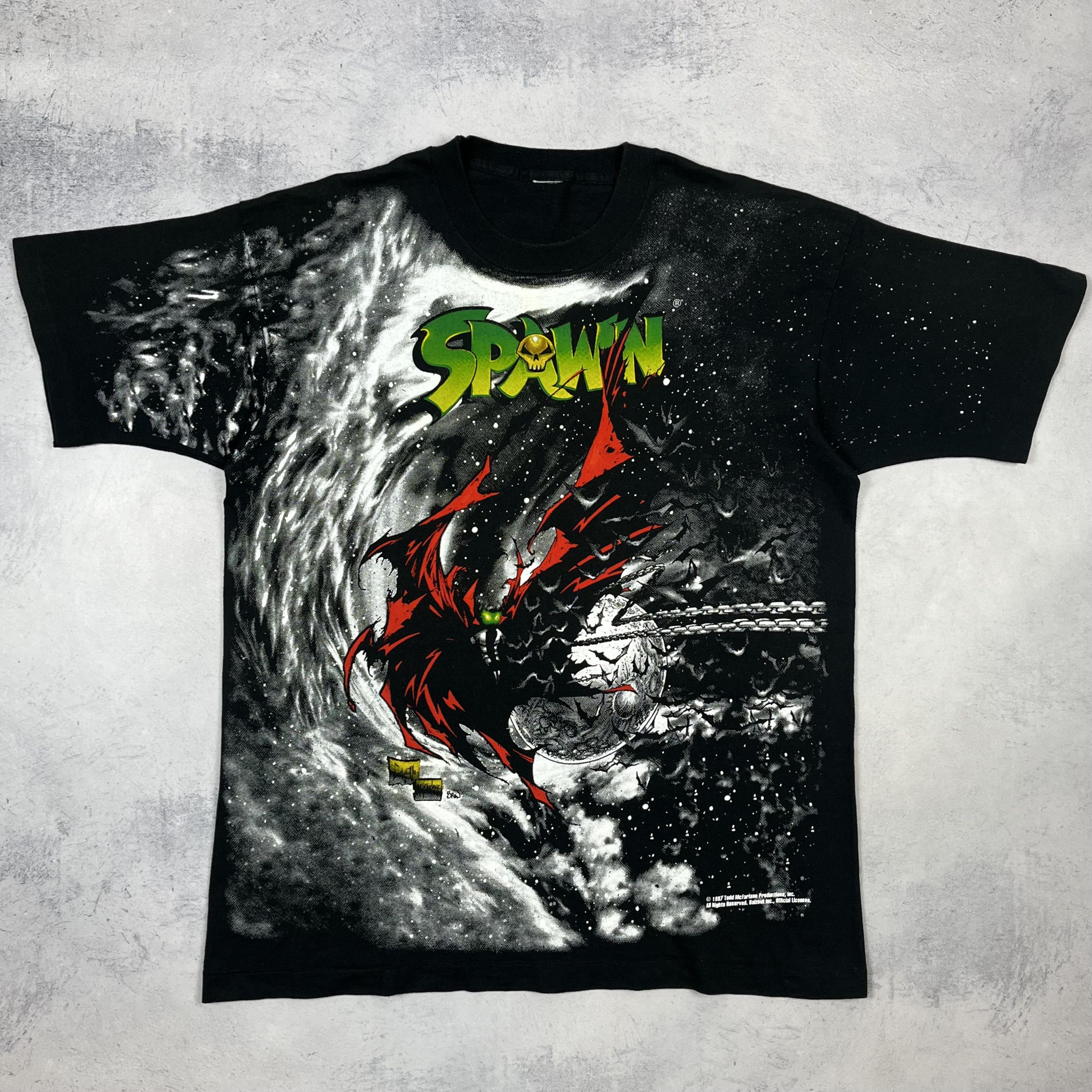 Vintage Spawn Movie Rare All Over Print T Shirt 1997