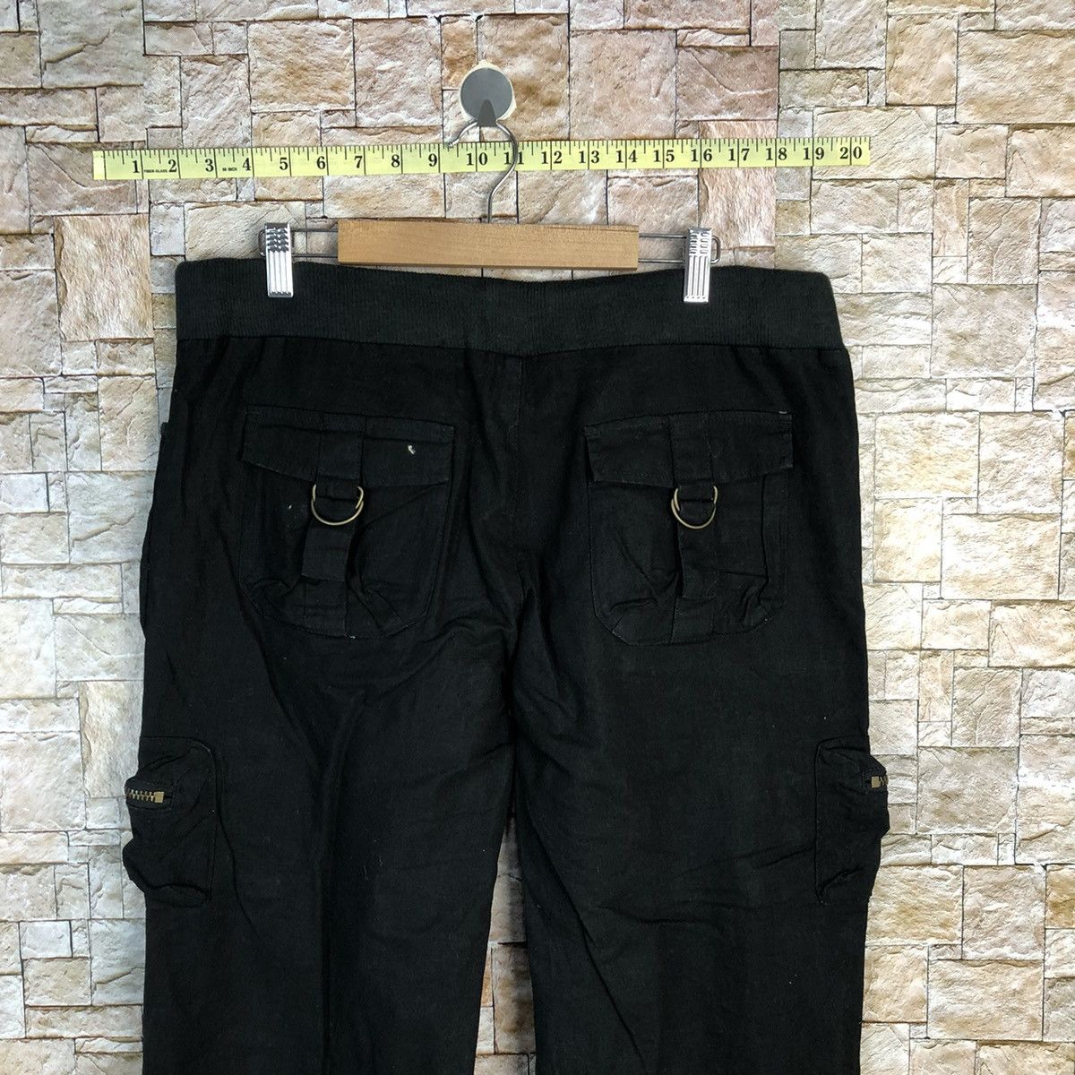 Japanese Brand Hucom Black Multipocket Cropped Pants #A378 Size 31" - 15 Thumbnail