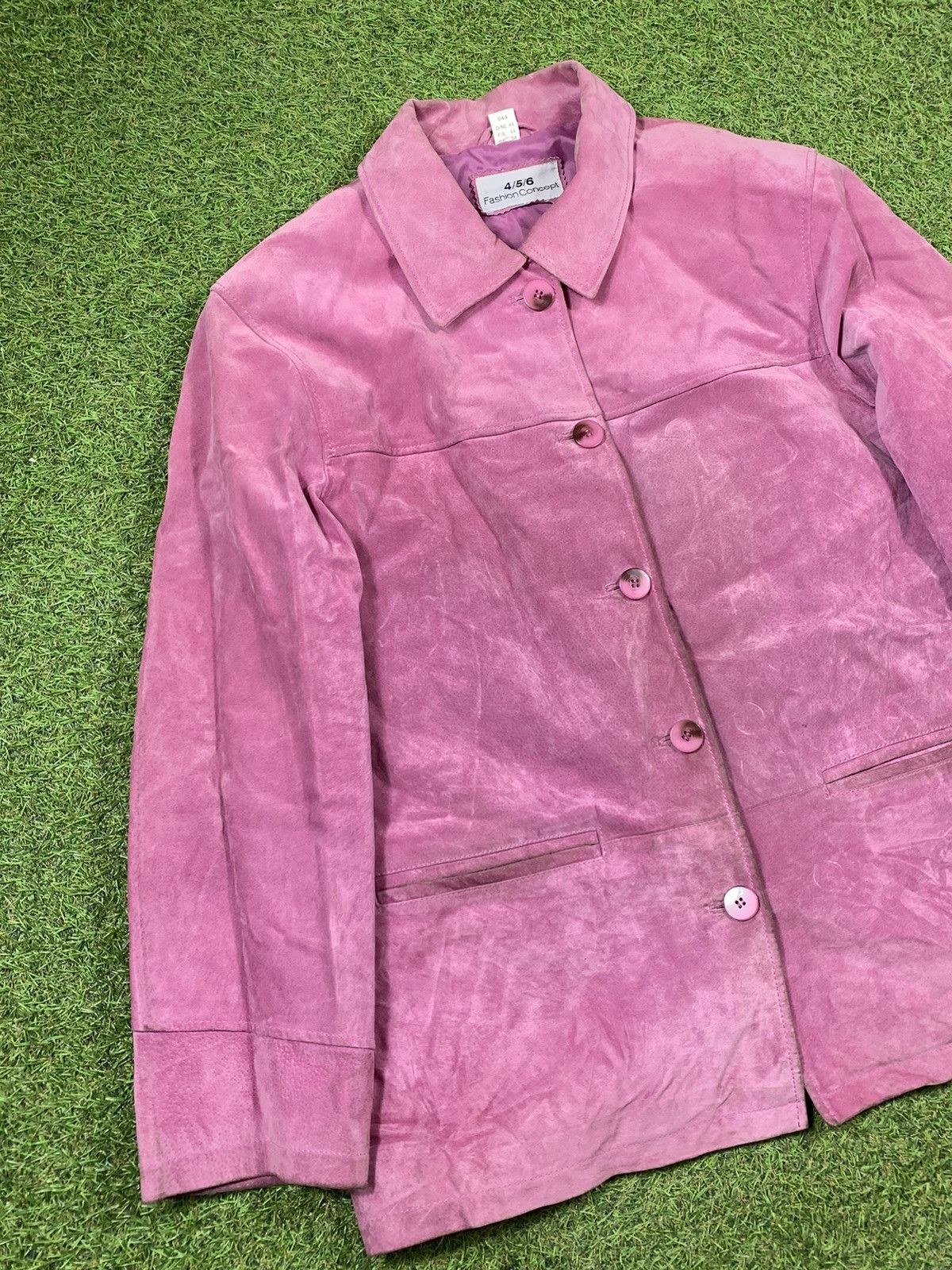 Vintage Vintage Y2K Leather jacket pink streetwear style Size US M / EU 48-50 / 2 - 3 Thumbnail