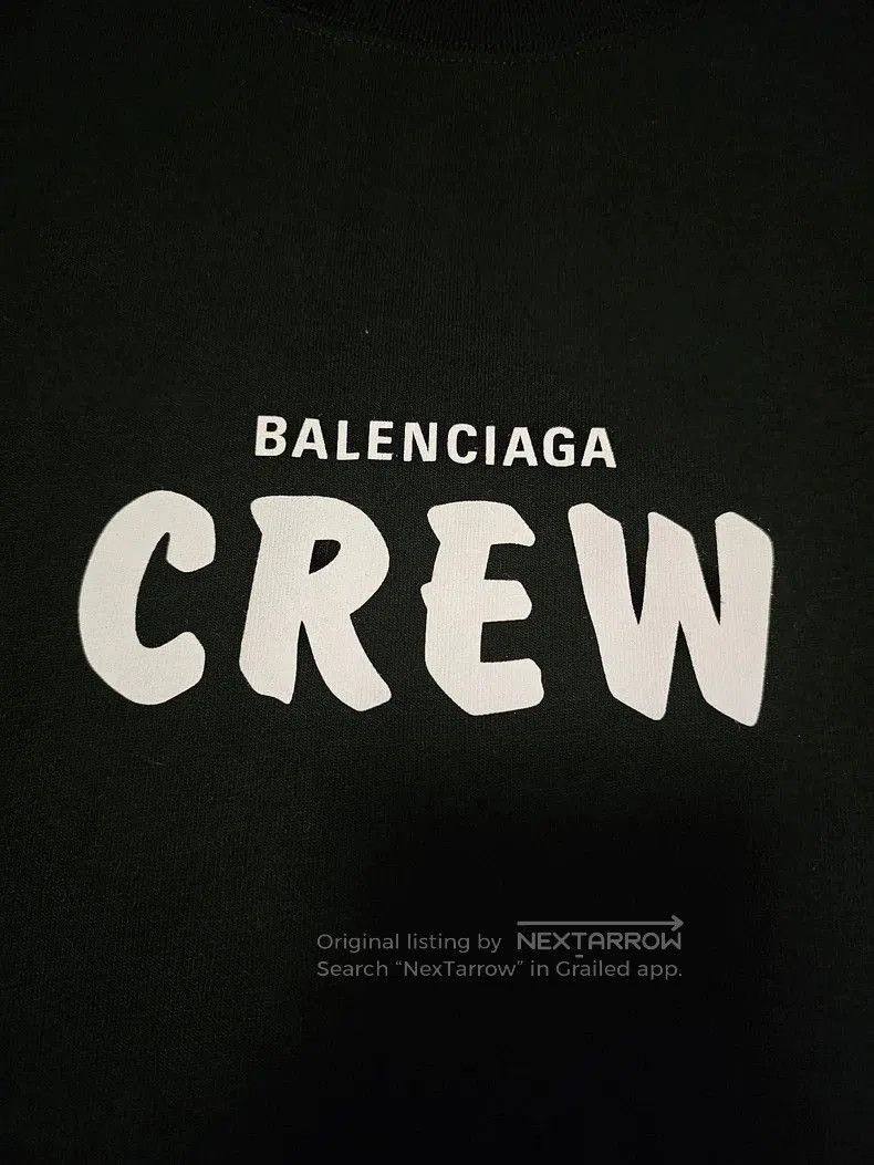 Balenciaga Balenciaga Oversize Crew Black Short Sleeve T. Size US M / EU 48-50 / 2 - 2 Thumbnail