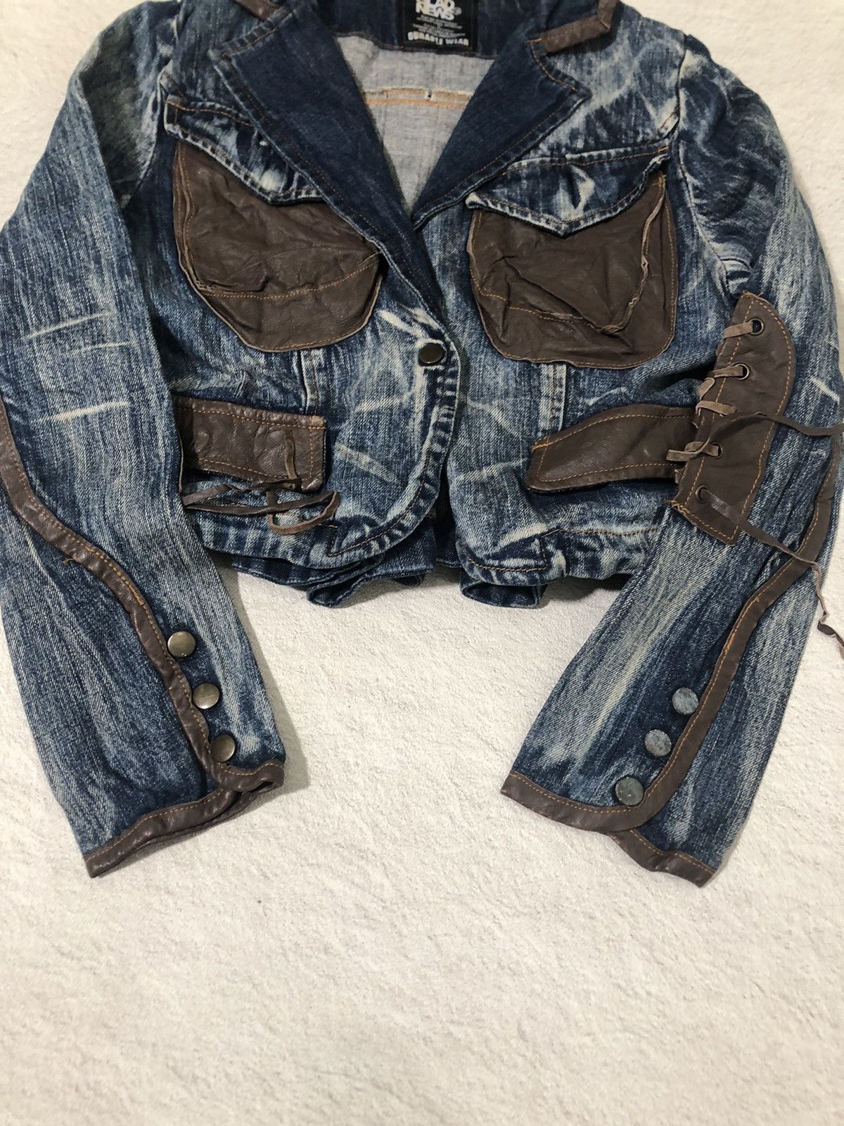 Japanese Brand 📦 vintage gladnews denim jacket Size S / US 4 / IT 40 - 7 Thumbnail