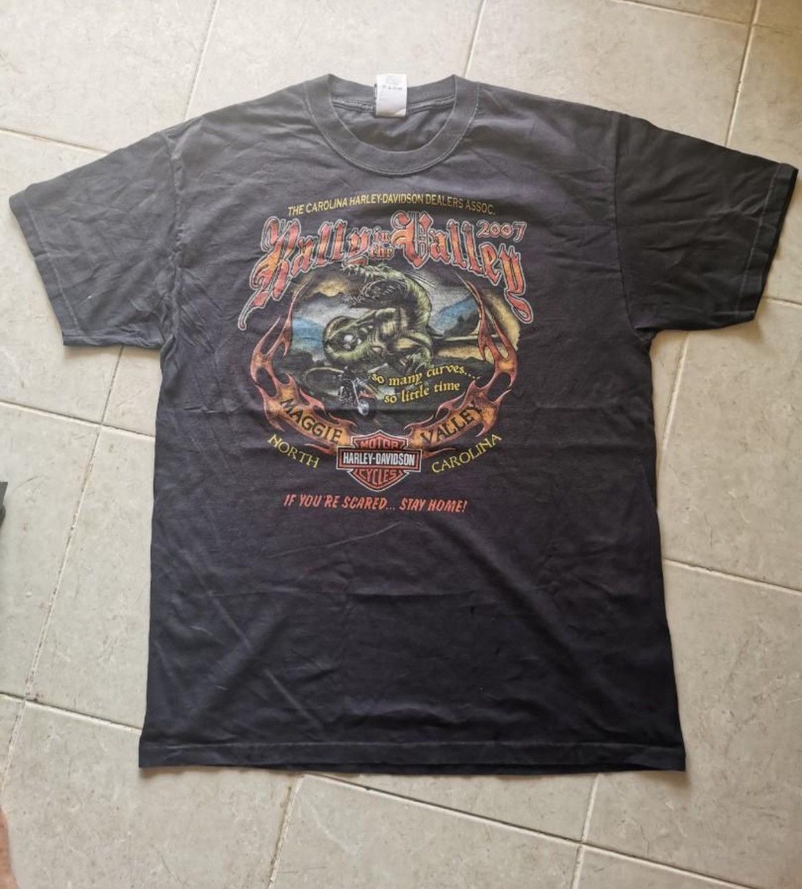 Harley Davidson × Vintage Vintage Harley Davidson Dragon USA Size US L / EU 52-54 / 3 - 1 Thumbnail