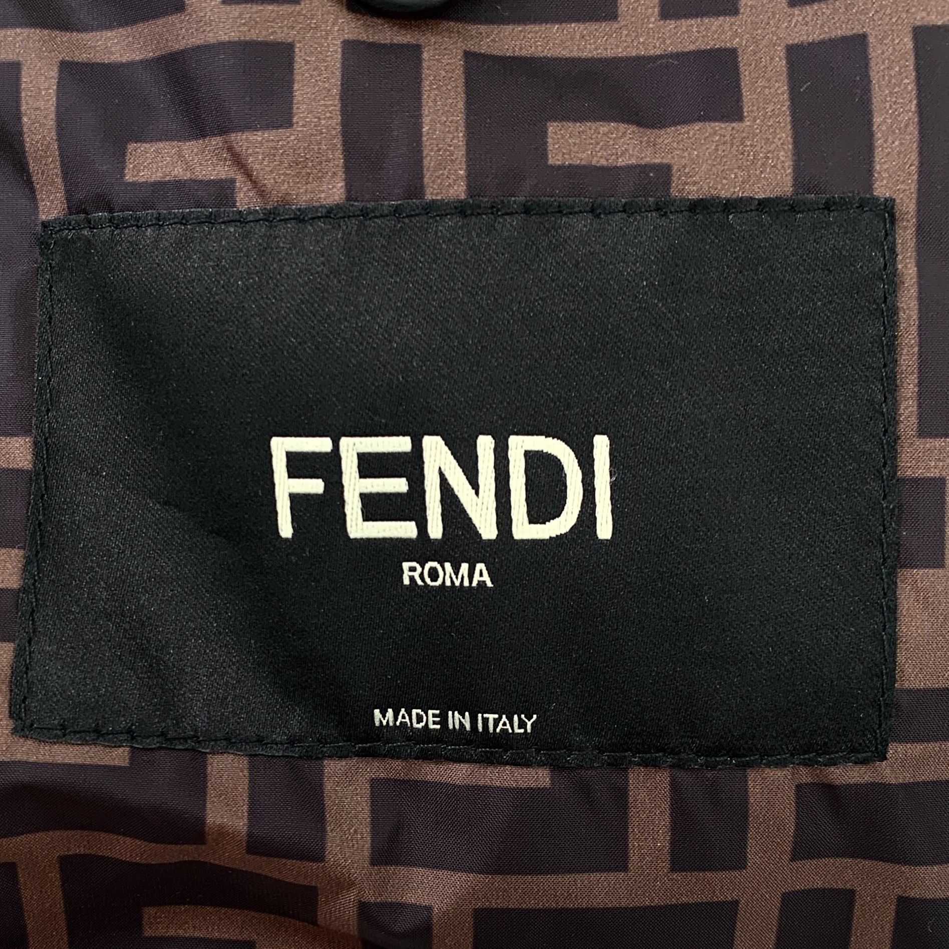 Fendi Fendi Roma Brown Full Logo Print Hooded Jacket 46/S Zipper C Size S / US 4 / IT 40 - 3 Thumbnail
