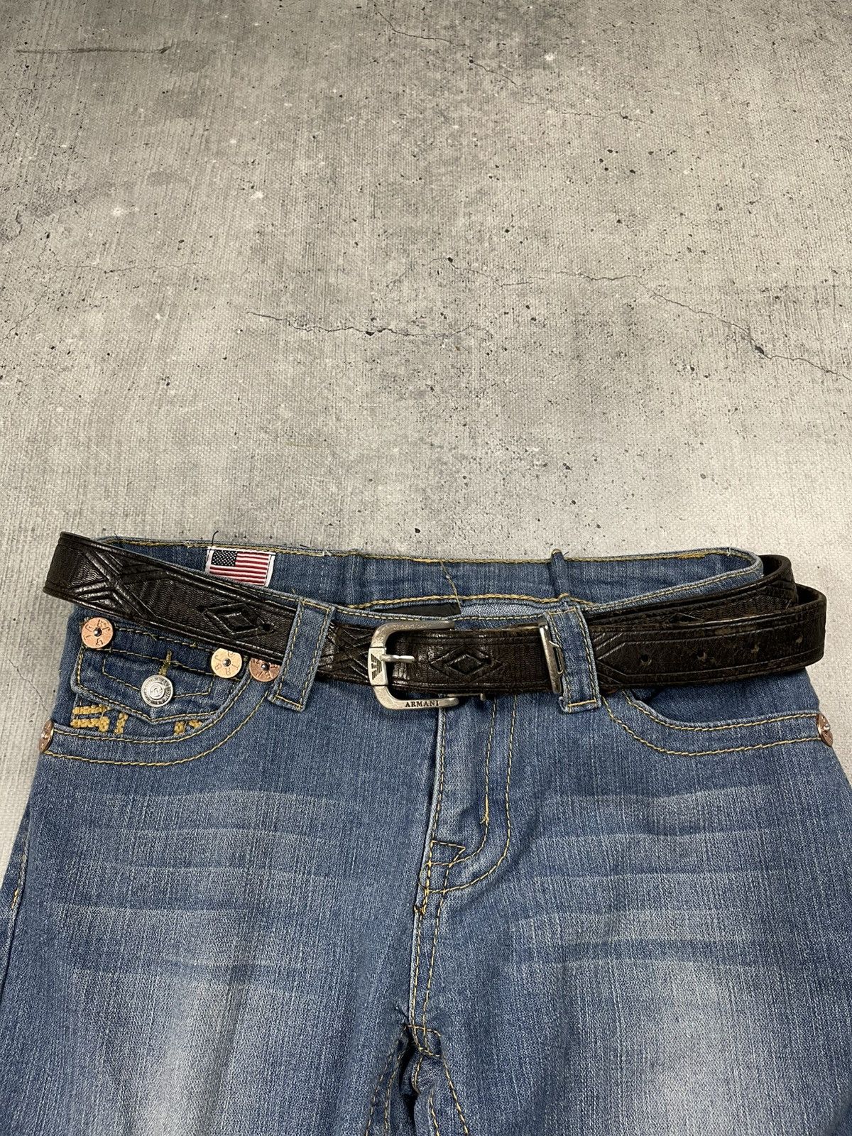 Armani Vintage Giorgio Armani Leather Belt Size ONE SIZE - 1 Thumbnail