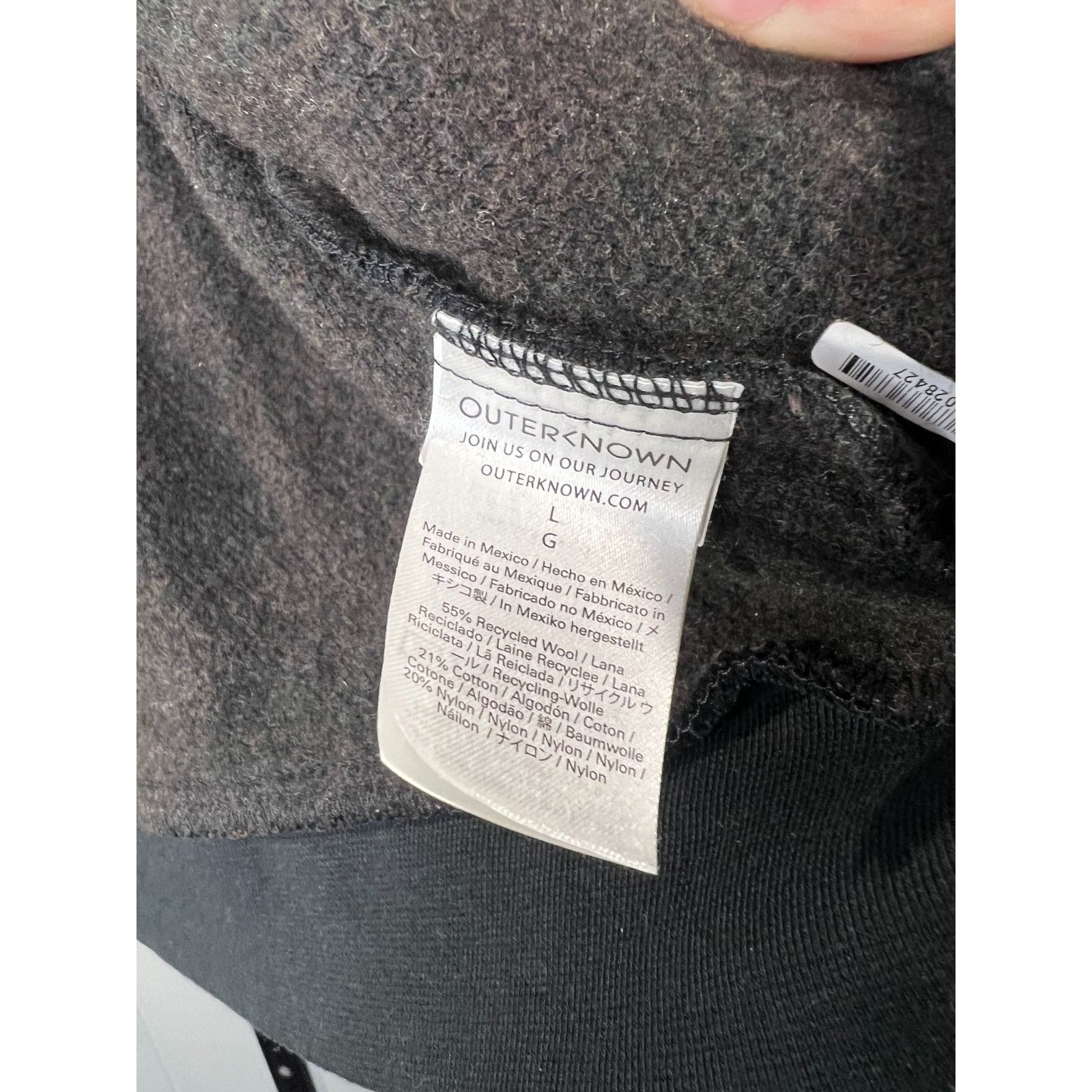 Outerknown Outerknown Wool Cotton Full Zip Jacket Size LG Green Black B Size US L / EU 52-54 / 3 - 3 Thumbnail