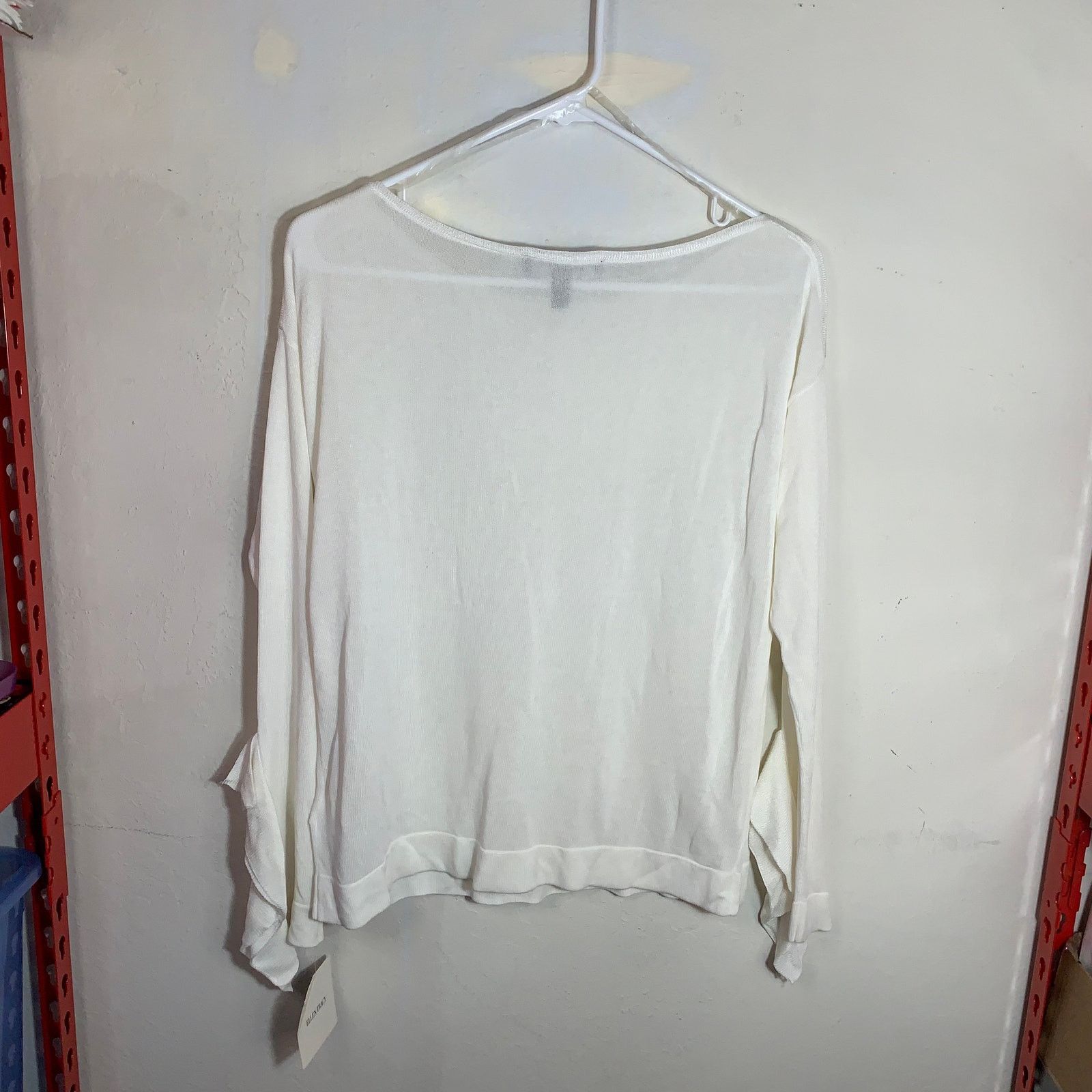 Other Ellen Tracy Women's Long Sleeve White Sweater Size M (NWT) Size M / US 6-8 / IT 42-44 - 2 Thumbnail