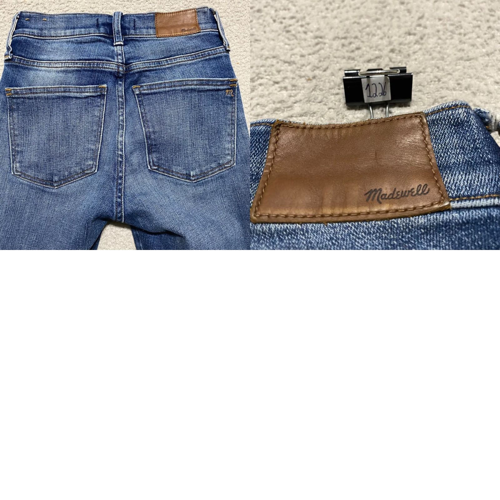 Madewell Madewell Jeans Womens 23 Blue Denim High Rise Skinny Leg Medium Wash Distressed Shirt Womens Jeans Size 40" / US 18 - 9 Thumbnail