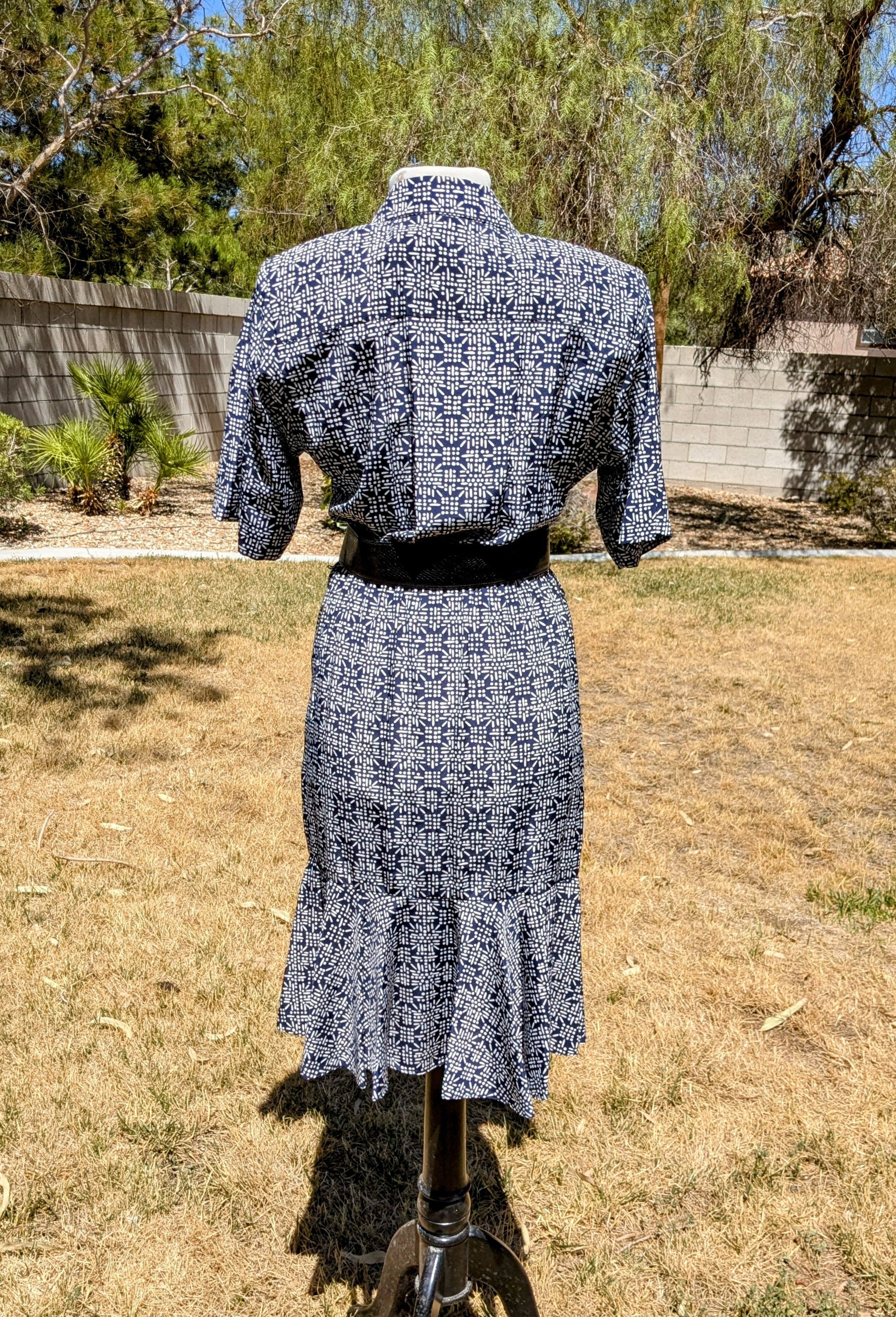 Liz Claiborne Liz Claibone 1980s VTG Petite Double-Breasted Blouson Dress Size S / US 4 / IT 40 - 4 Thumbnail