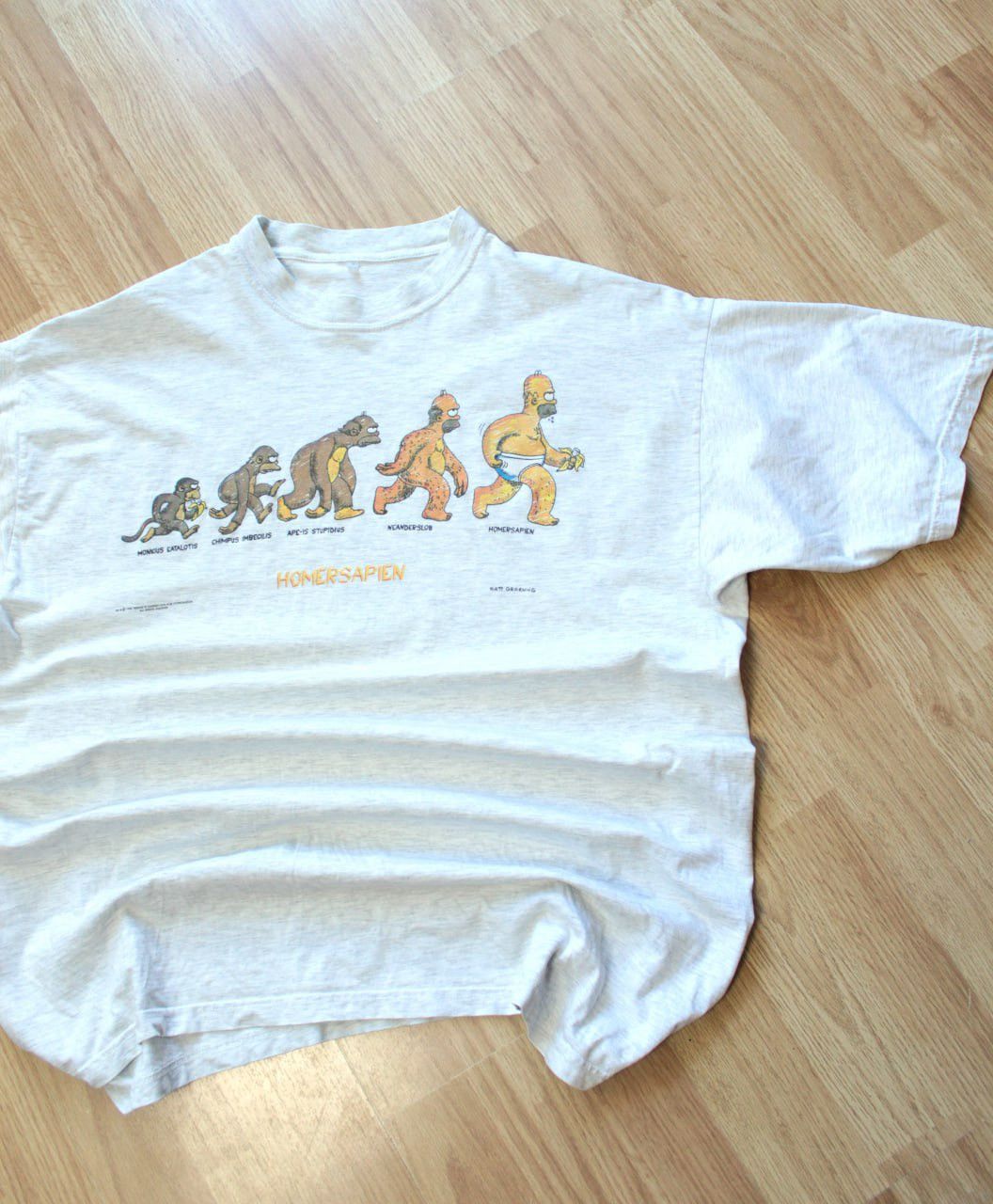 Cartoon Network 🔥 1996 The Simpsons Homer Homersapien T Shirt Cartoon Movie Size US L / EU 52-54 / 3 - 12 Thumbnail