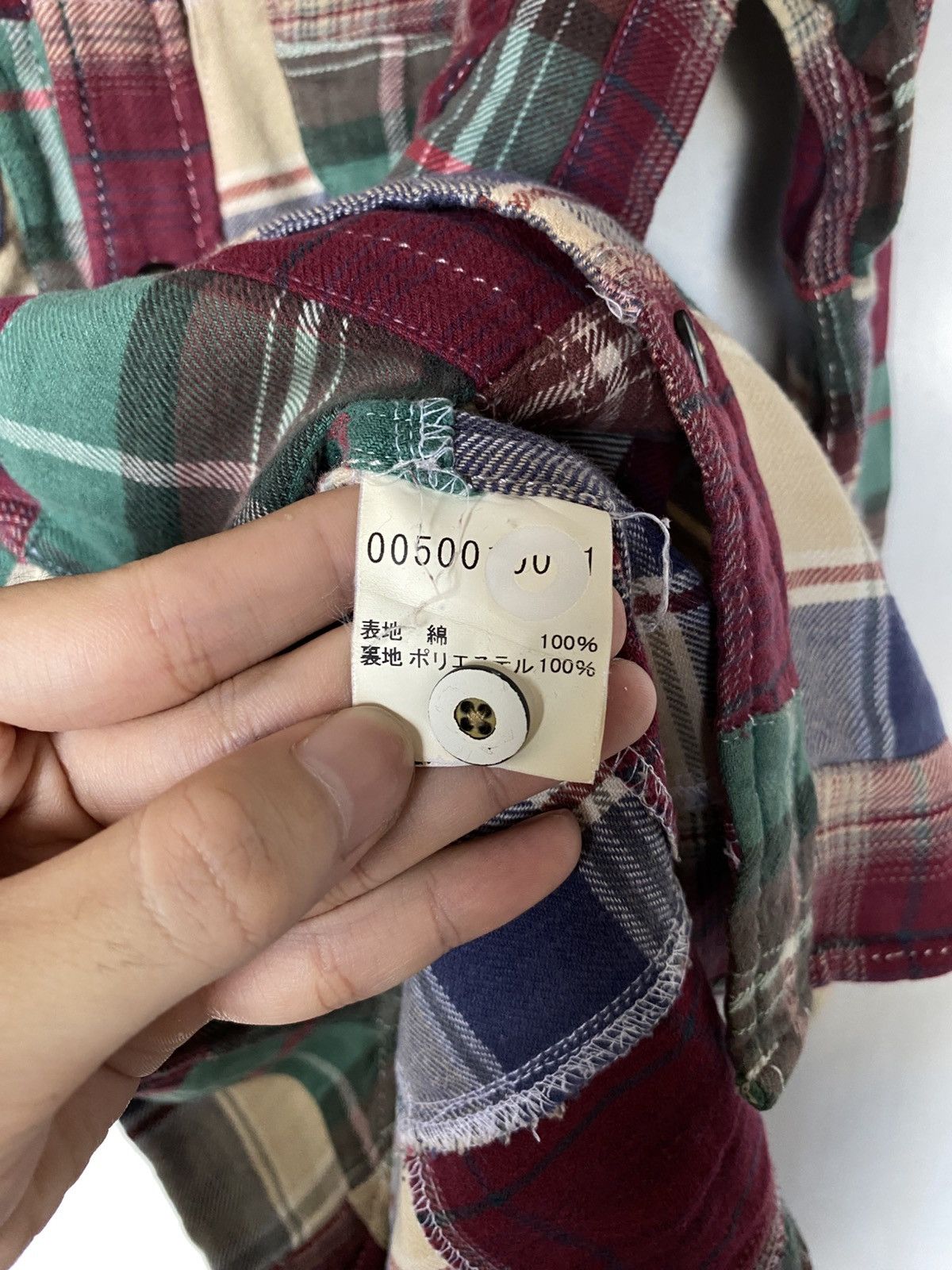 If Six Was Nine × Japanese Brand Abahouse Patchwork Flannel Shirt Size US M / EU 48-50 / 2 - 6 Thumbnail