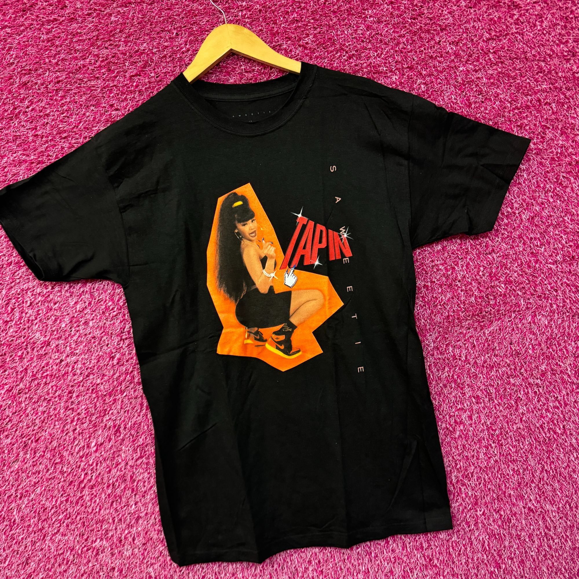 Rap Tees Saweetie Tap In Pretty B Music Hot Girl Summer Rap Tee M Size US M / EU 48-50 / 2 - 3 Thumbnail