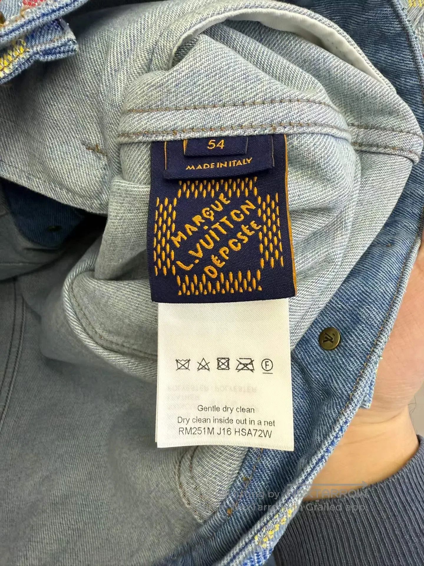 Louis Vuitton Louis Vuitton Rainbow Checkerboard Full Logo Denim Jacket| Size US L / EU 52-54 / 3 - 3 Thumbnail