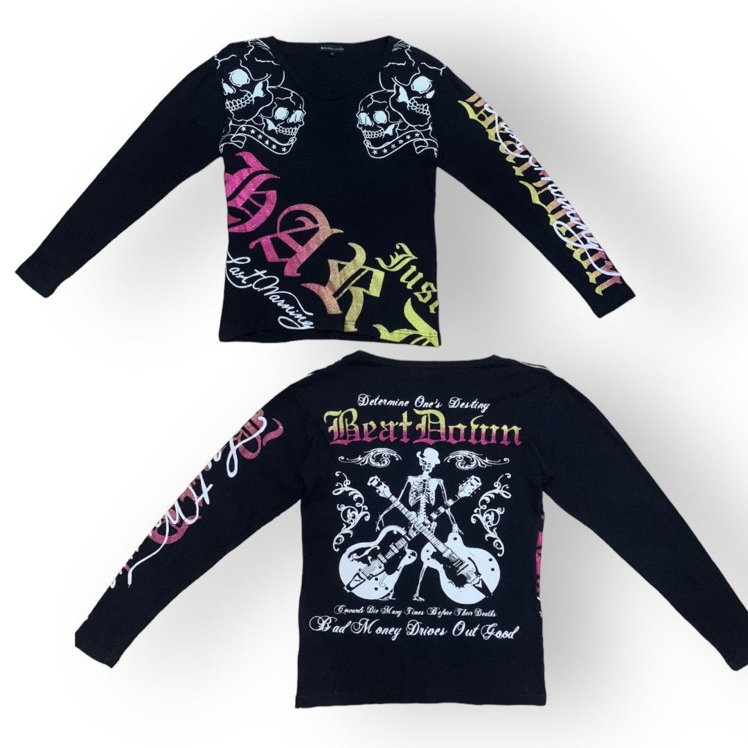 14th Addiction × Le Grande Bleu (L.G.B.) × Seditionaries Vintage Japanese Detectibe Struct Skull Punk Gothic Tshirt Size US M / EU 48-50 / 2 - 3 Thumbnail