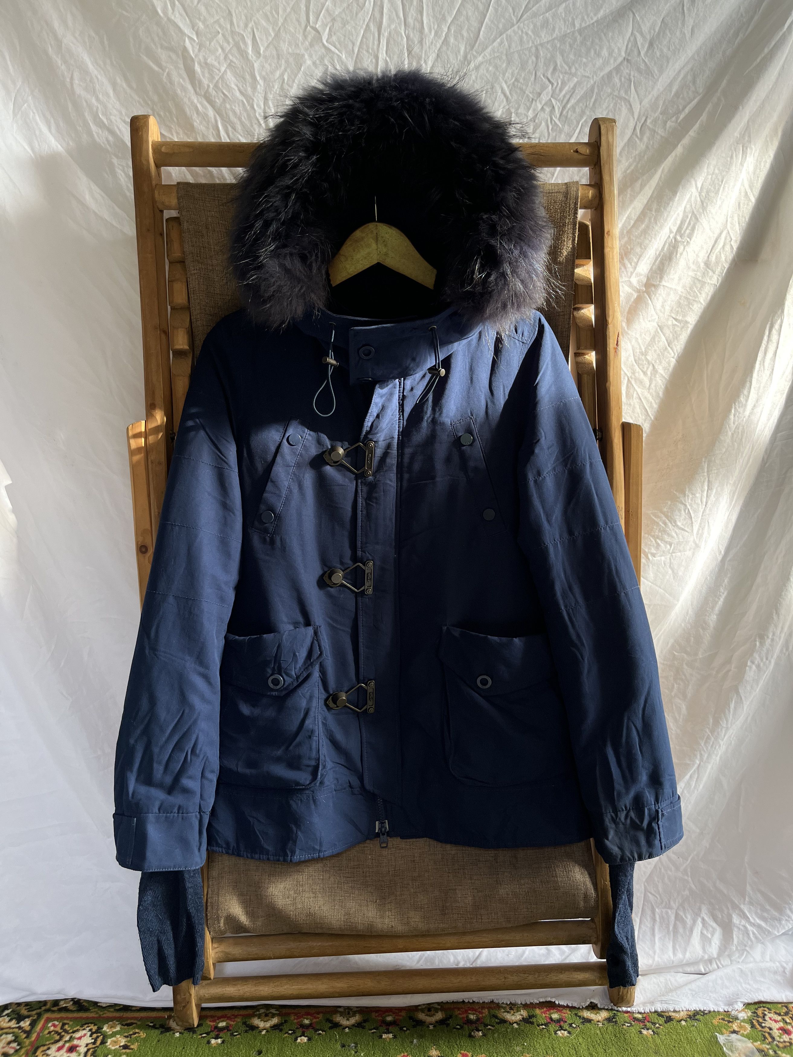 Le Grande Bleu (L.G.B.) SLY Japanese Brand Fur Raccoon Jacket Thumb Hole Design Size US S / EU 44-46 / 1 - 4 Thumbnail