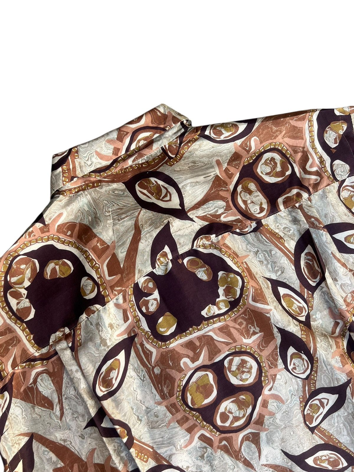 Japanese Brand Vintage 90s Monsieur Nicole Abstract Art 100% Silk Shirt Size US M / EU 48-50 / 2 - 17 Thumbnail