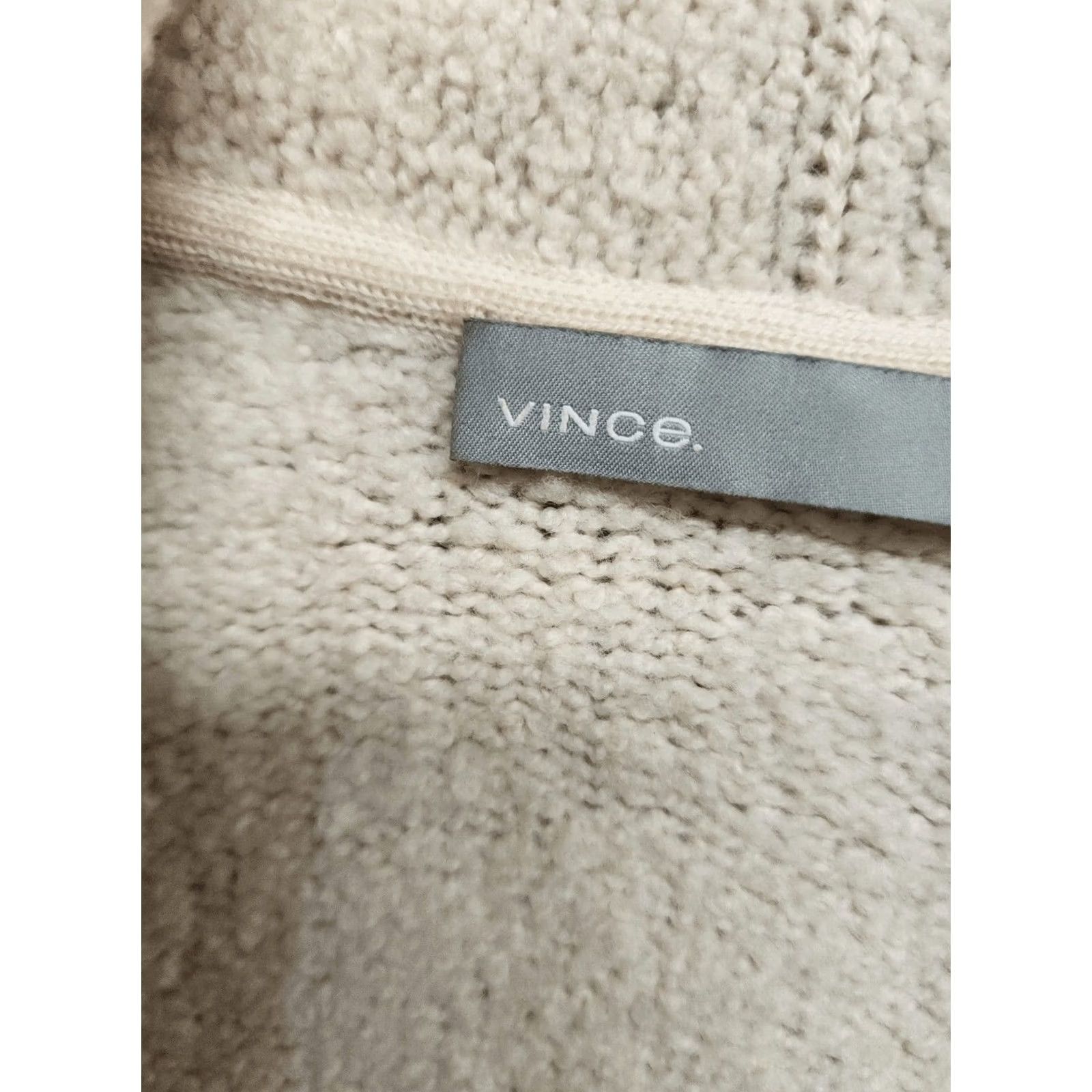 Vince Vince Cardigan Sweater Wool Beige S Womens Knit Wrap Tie Bow Belted Casual Sleeves Size S / US 4 / IT 40 - 4 Thumbnail