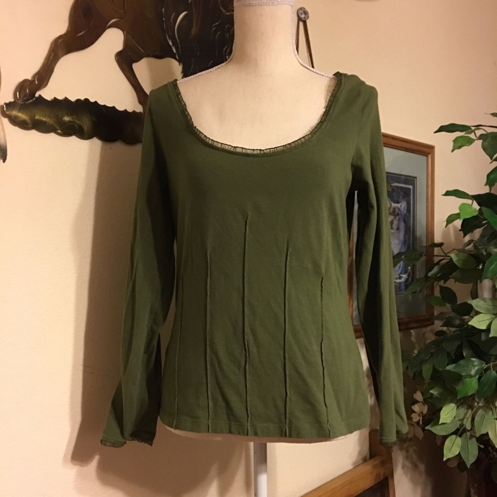 Other Metro Style green long sleeve tunic top M Size M / US 6-8 / IT 42-44 - 1 Thumbnail