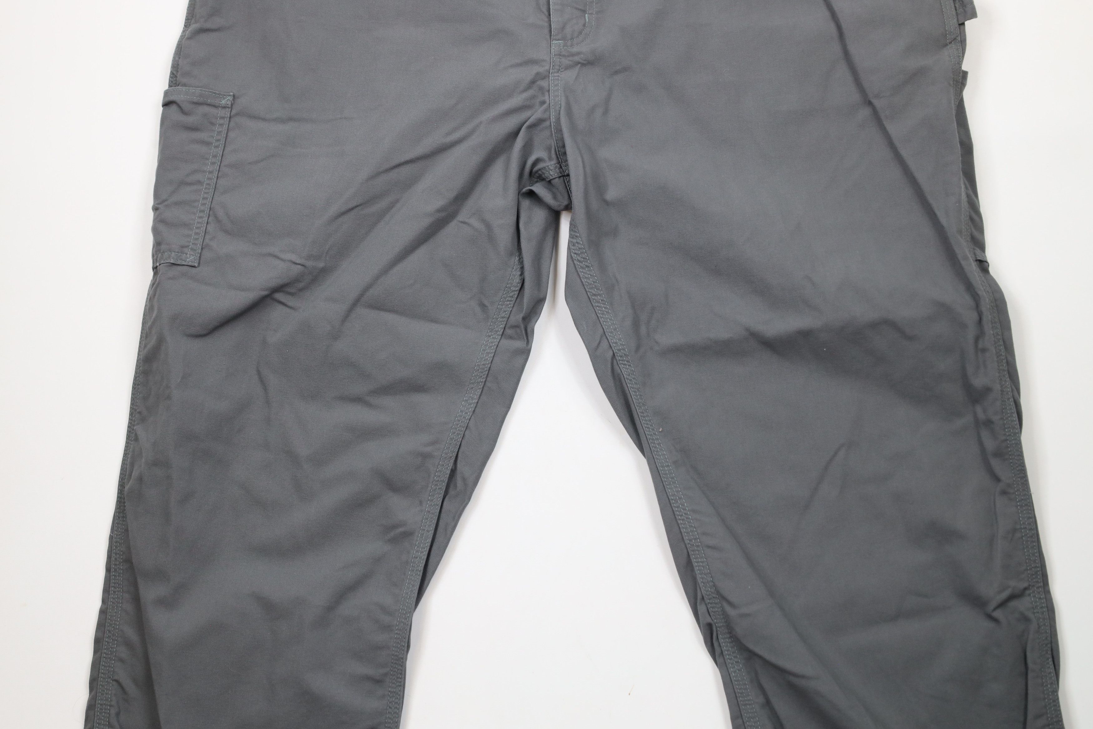 Carhartt × Vintage Vintage Y2K Carhartt Canvas Wide Leg Dungaree Pants Gray Size US 44 / EU 60 - 3 Thumbnail