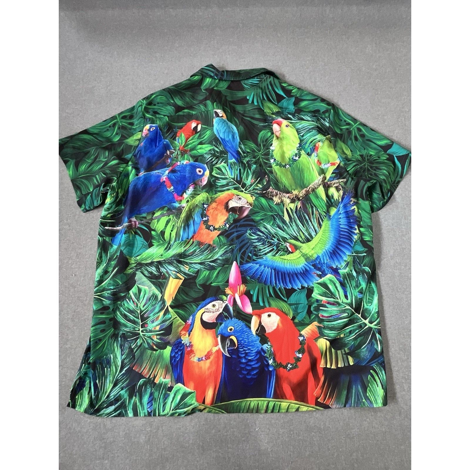 Other Hawalili Royaaura Hawaiian Button Mens Size XL Aloha Parrots Size US XL / EU 56 / 4 - 2 Thumbnail