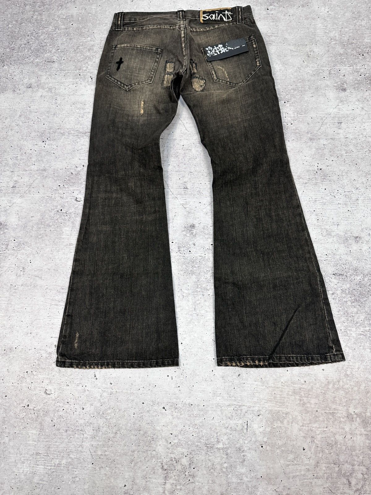 Allsaints Archive AllSaints Distressed Denim Jeans W30 Grunge Rock Y2K Size 30" / US 8 / IT 44 - 9 Thumbnail