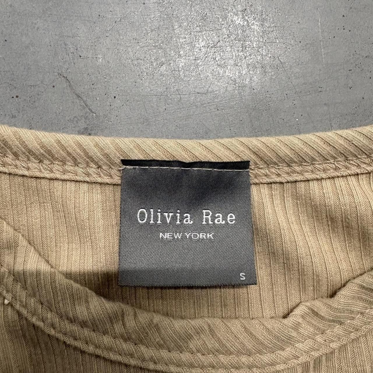 Vintage Crazy Vintage Y2K/2000s Cute Cropped Beige Coffee Long Sleeve Thermal Shirt! Size S / US 4 / IT 40 - 3 Thumbnail