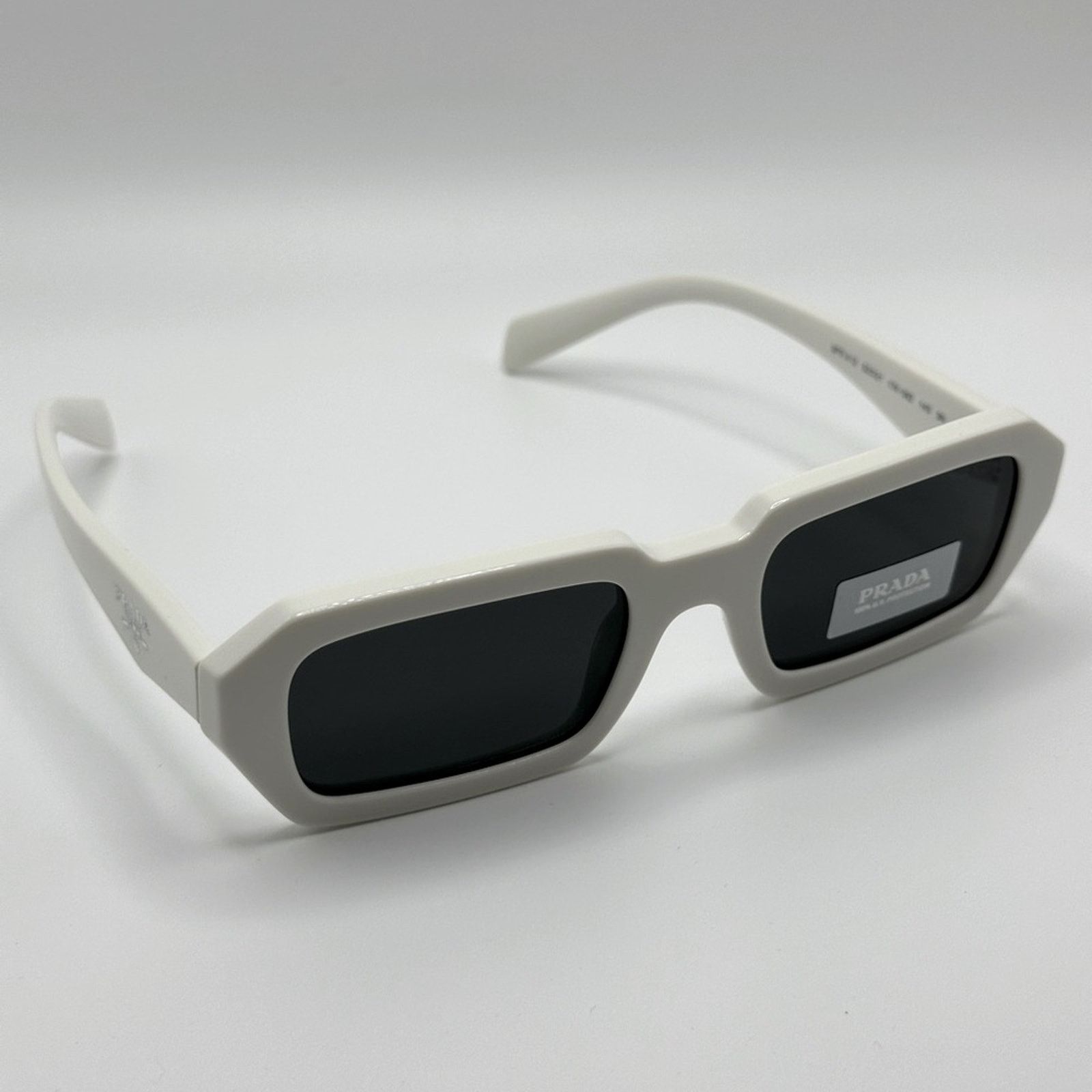 Prada NEW PRADA PR A12S 17K08Z White/Dark Grey Unisex Sunglasses Size ONE SIZE - 6 Thumbnail