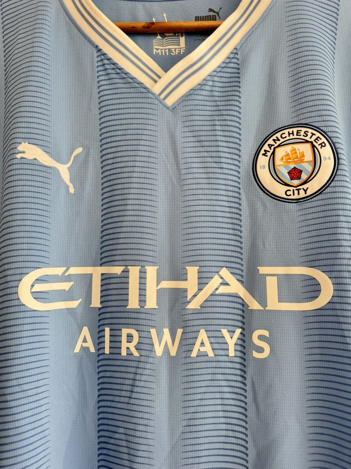 Puma Manchester City 2023-2024 Home Soccer Jersey Football Kit Size US XXL / EU 58 / 5 - 8 Thumbnail