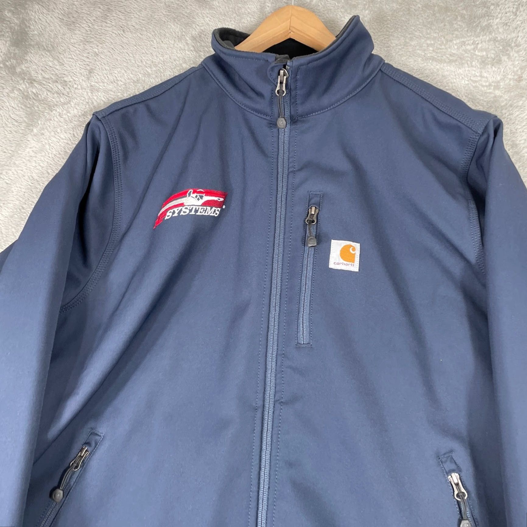 Carhartt Carhartt Softshell Jacket Mens XL Navy Blue MP Systems Logo Workwear Size US XL / EU 56 / 4 - 5 Thumbnail