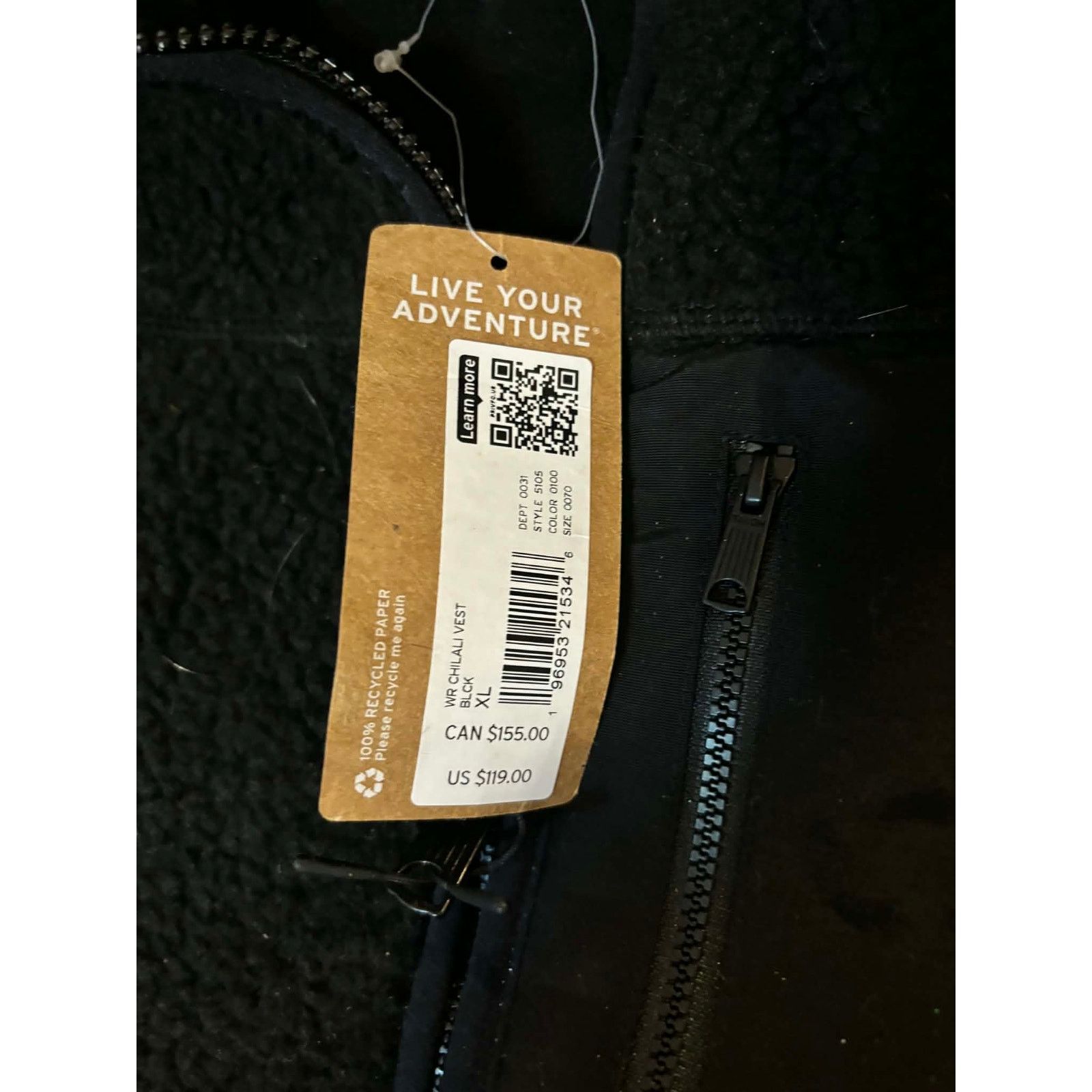 Eddie Bauer Eddie Bauer Black WR Chilali Vest XL Full Zip Fleece $119 Size US XL / EU 56 / 4 - 4 Thumbnail