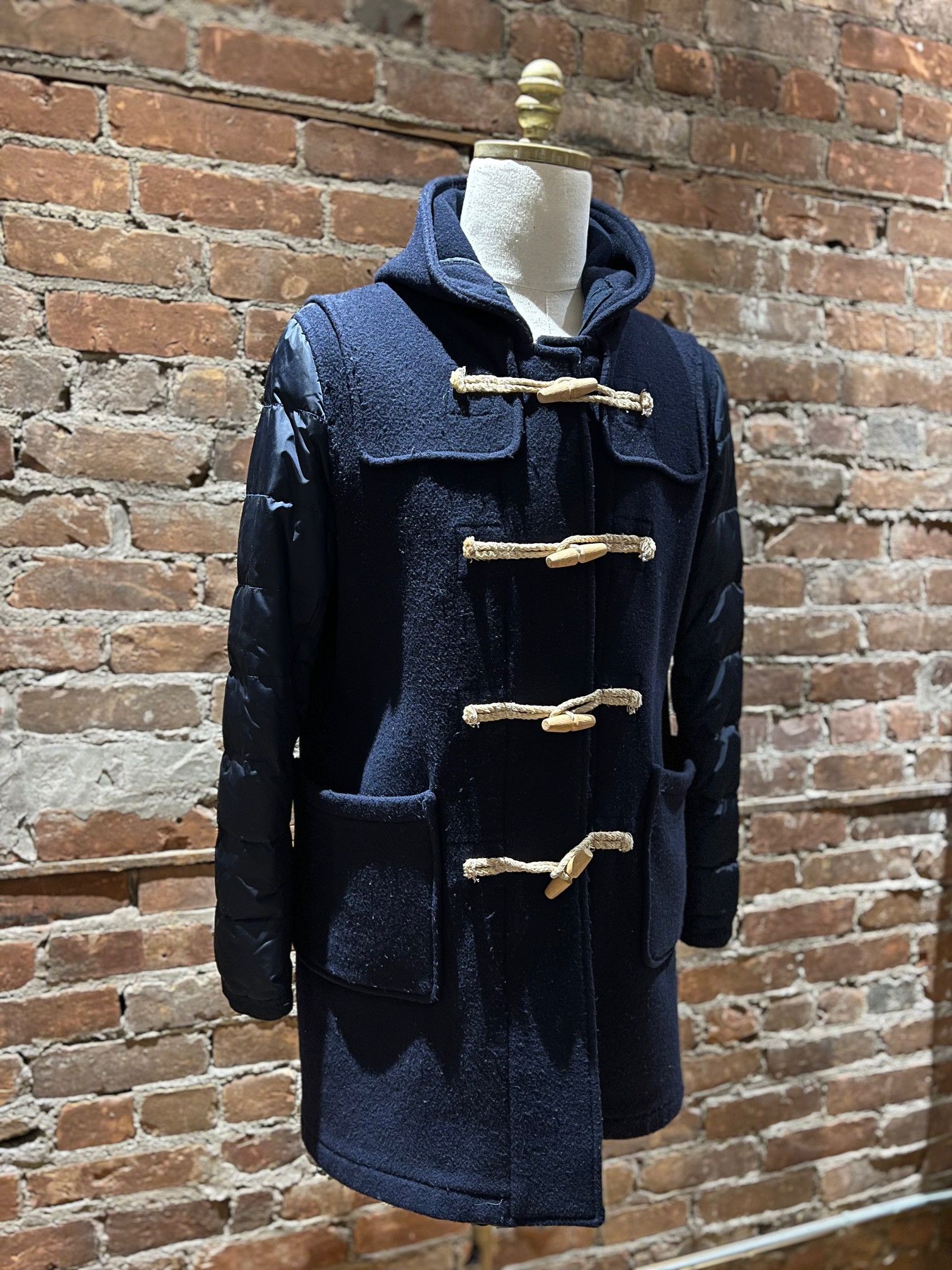 Moncler Moncler Wool Duffle Coat with Down-Filled Sleeves Size US M / EU 48-50 / 2 - 3 Thumbnail