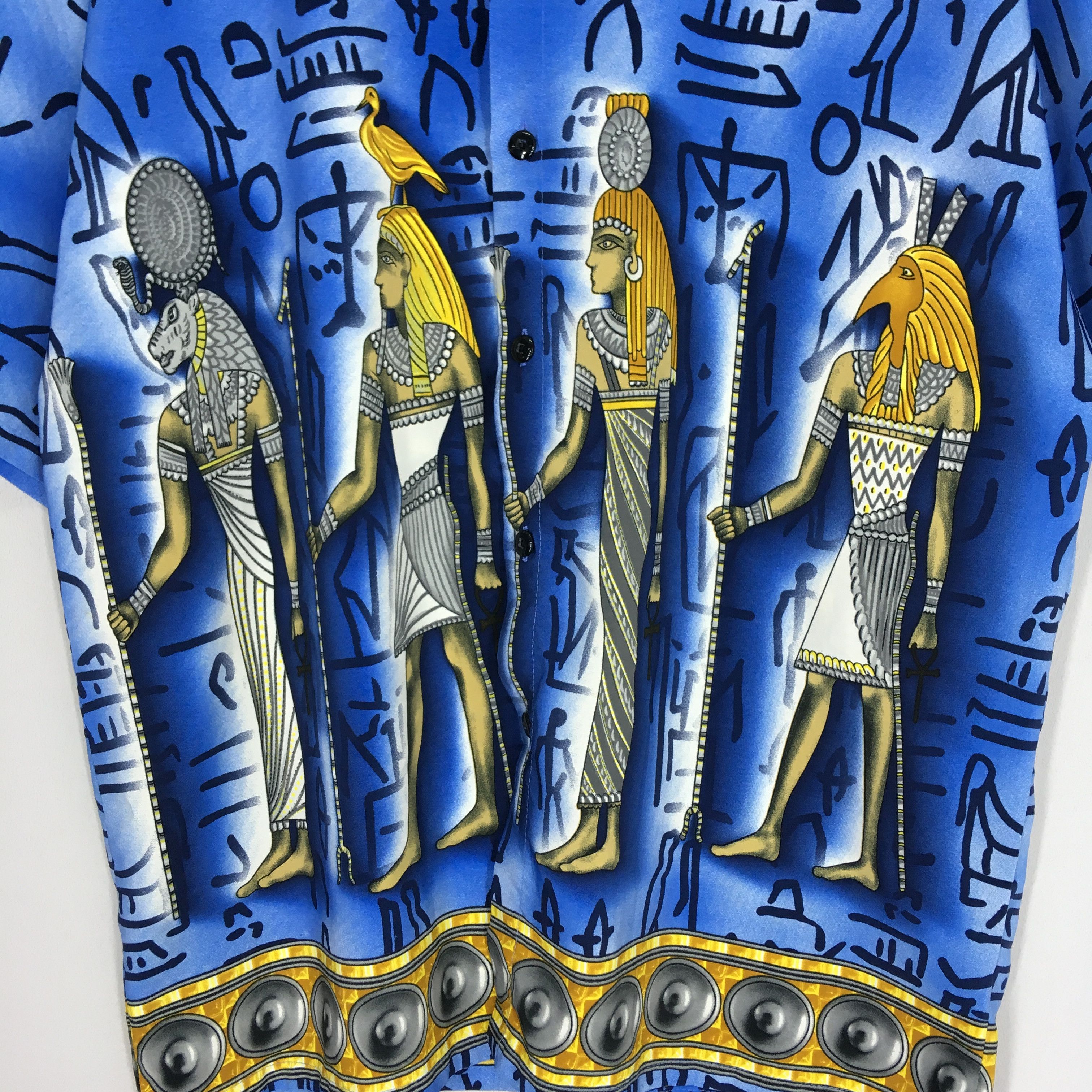 Arts & Science Vintage Retro Baroque Overprinted Graphic Shirt Blue Size US XL / EU 56 / 4 - 5 Thumbnail