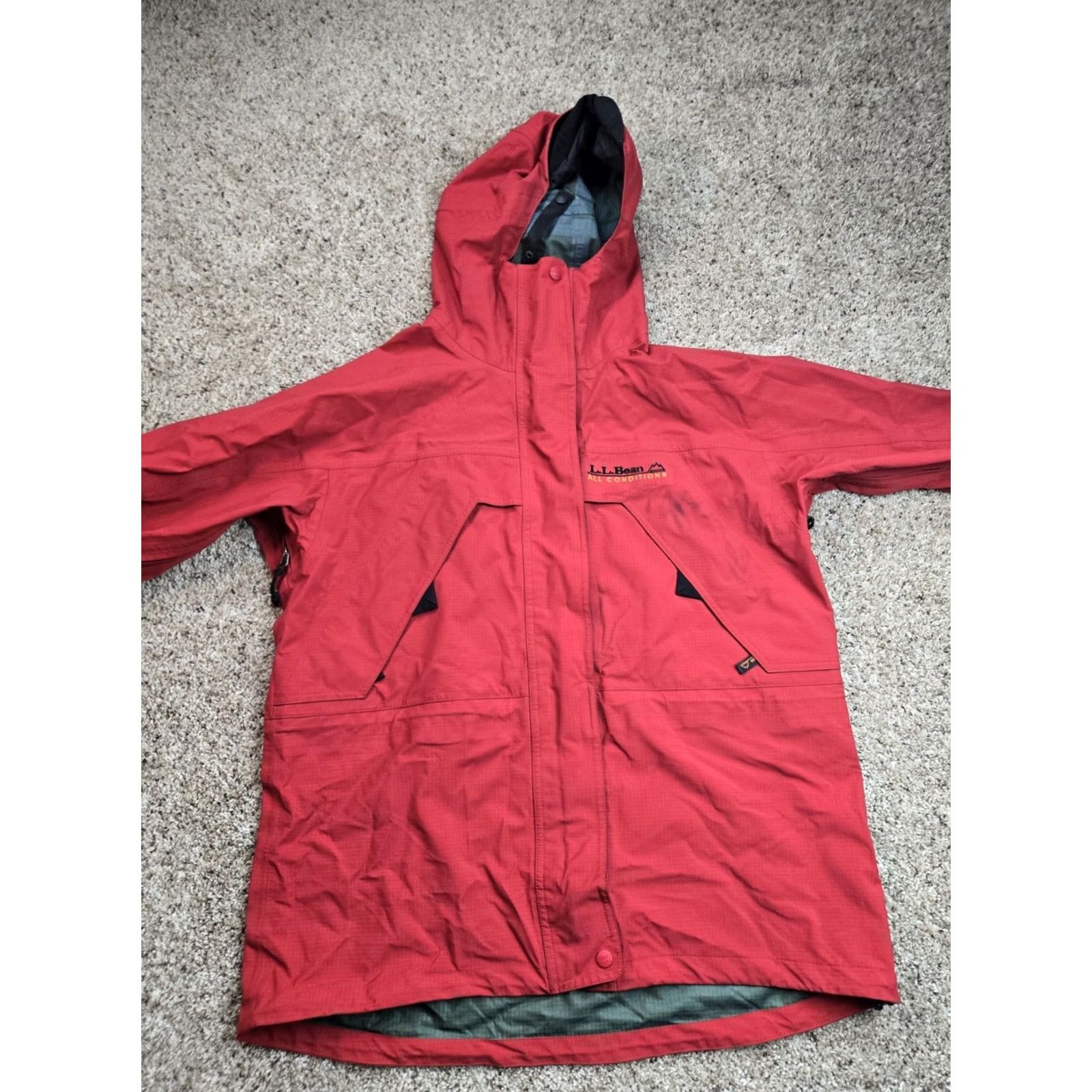 Vintage VINTAGE L.L. Bean All Conditions Rain Jacket Womens Large Red Gore-Tex Hooded Jacket Size L / US 10 / IT 46 - 5 Thumbnail
