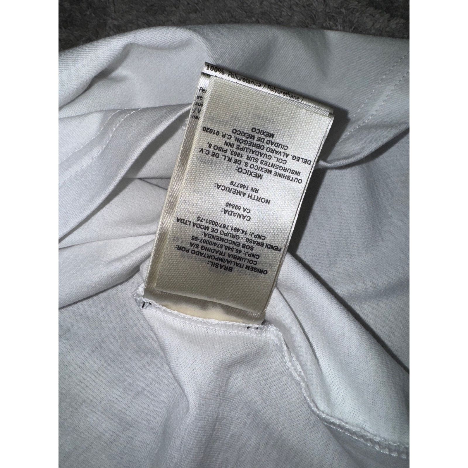 Fendi Fendi White Black Mesh Short Sleeve Cotton T-Shirt Medium M Size US M / EU 48-50 / 2 - 16 Thumbnail